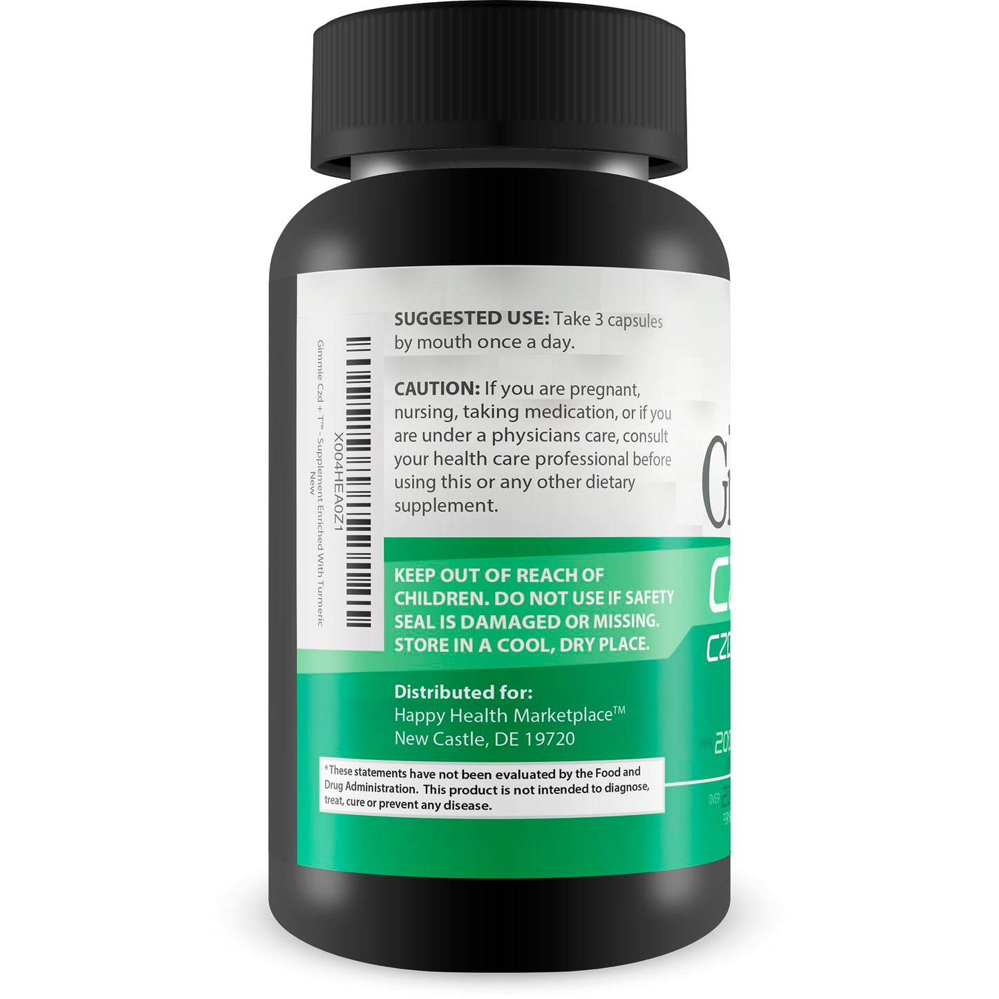 Happy Health Marketplace Gimmie CZD + T - Our Best CDZ Supplement Vitamin C D and Zinc Plus Magnesium Turmeric and More Capsule 90 Count