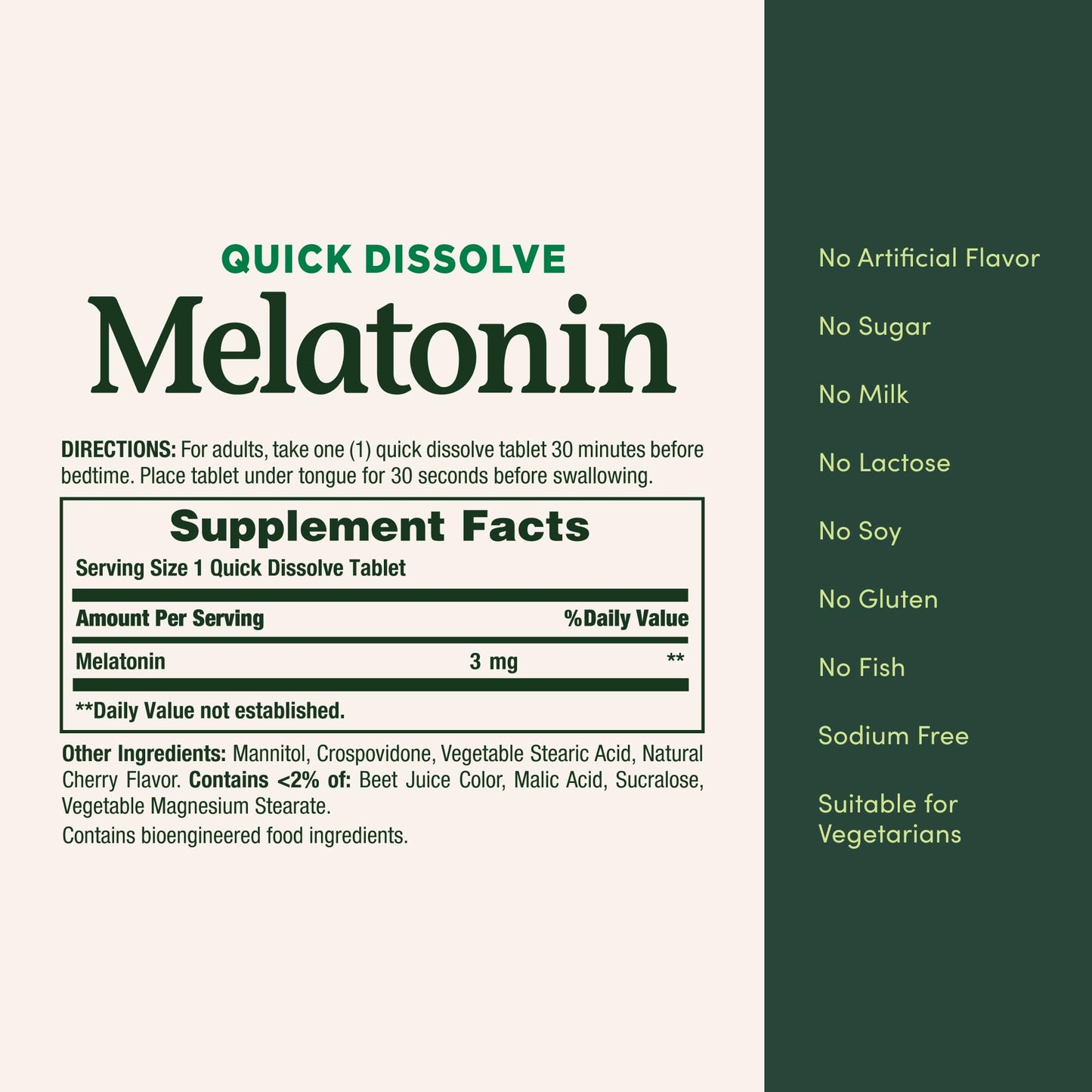 Nature's Bounty Melatonin 3 mg Tablets, 120 Count