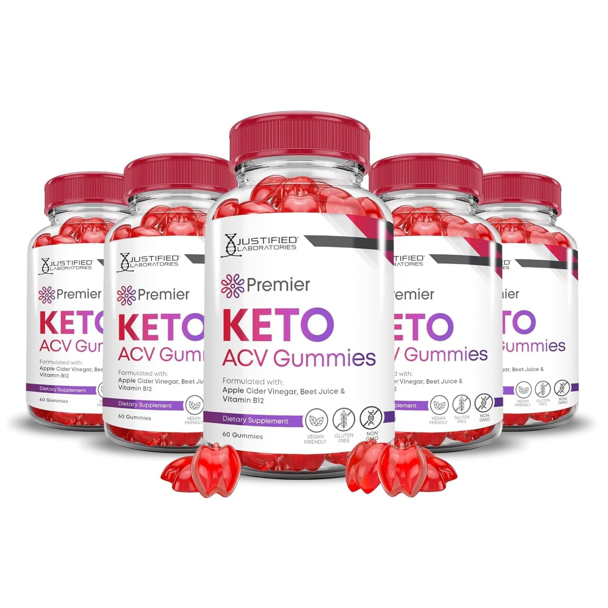 Justified Laboratories Premier Keto ACV Gummies (1000 mg) - 300 Gummies