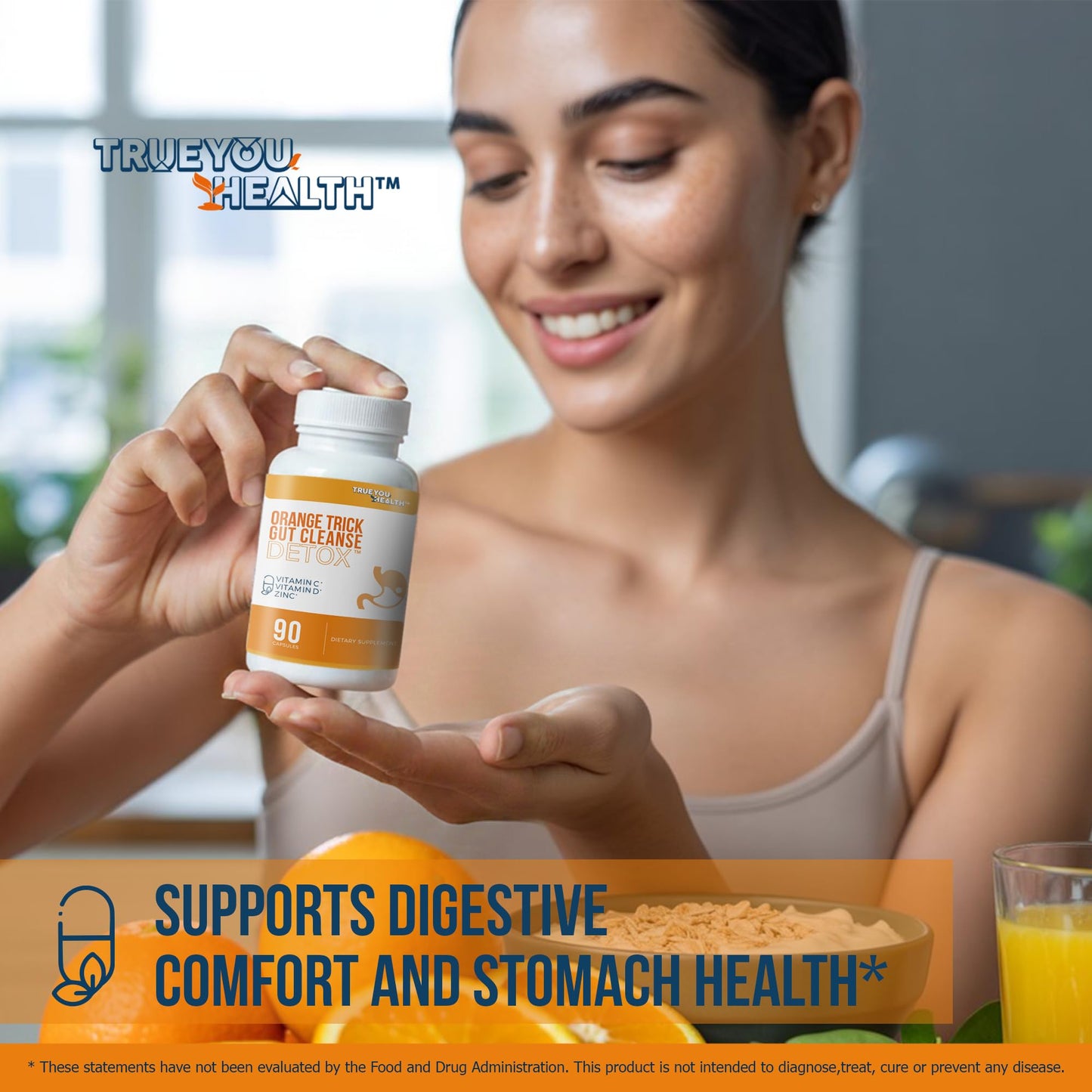 True You Health Orange Trick Gut Cleanse Detox Capsules, 90 Count