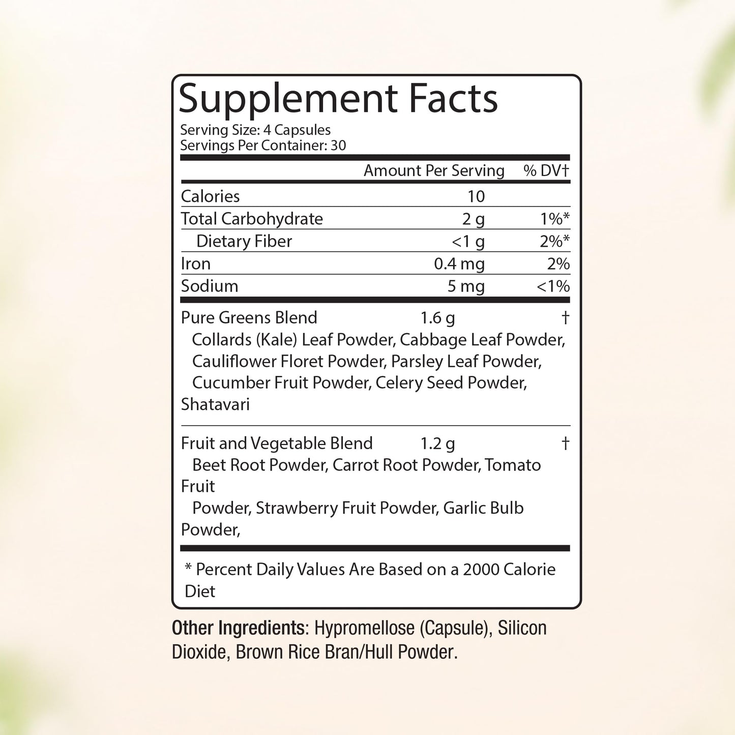 NUU3 Nature’s Superfuel Fruits & Veggies Capsules for Men & Women, 120 Capsules