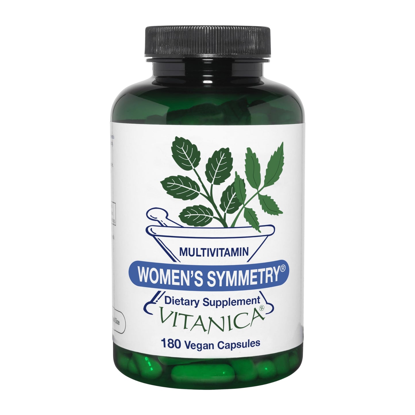 Vitanica Women's Symmetry High Potency Daily Multivitamin, Vegan/Vegetarian, Capsule, 180 Count