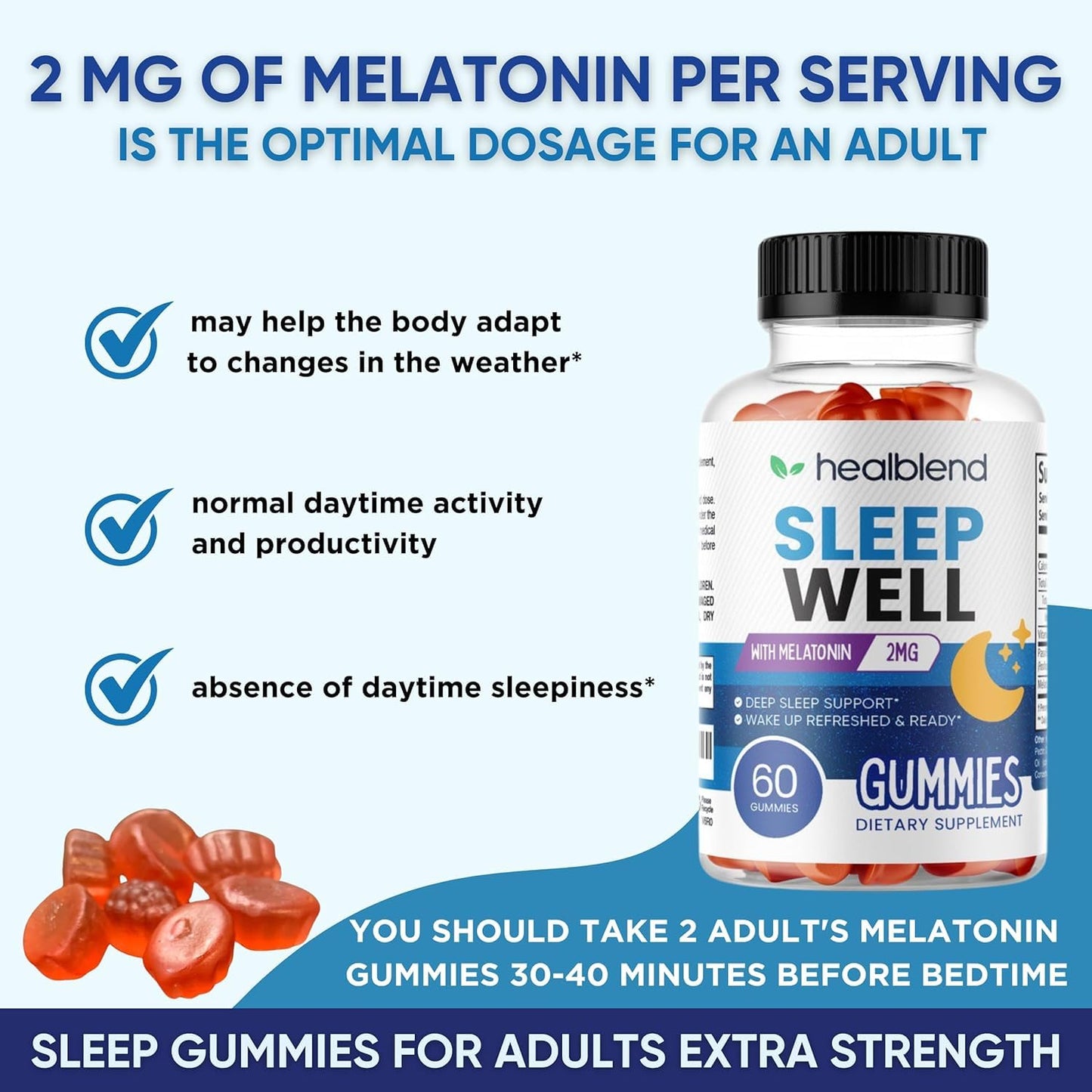 healblend Sleep Well Gummies 180 Gummies