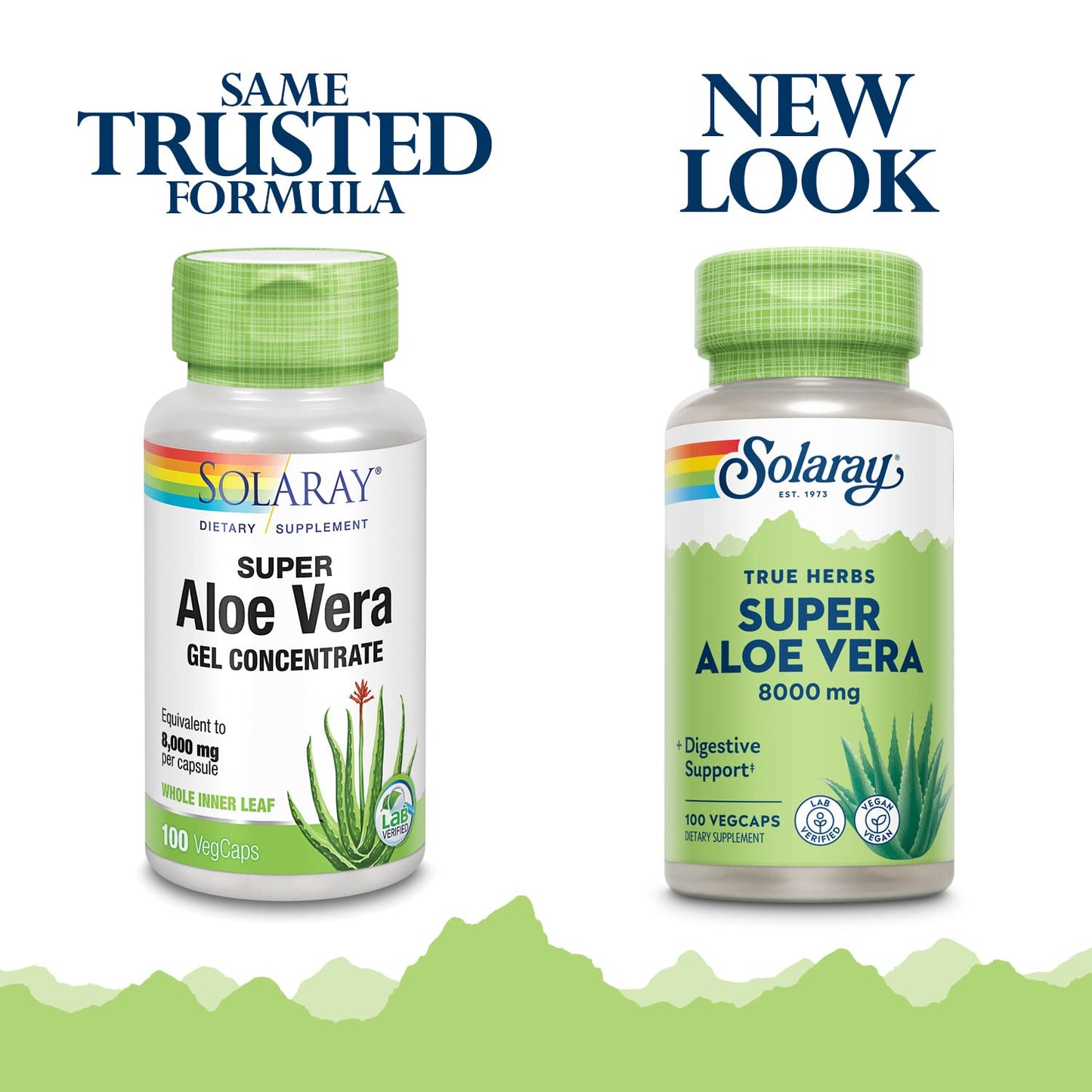 SOLARAY Aloe Vera Gel 8000mg Capsules 100 Count