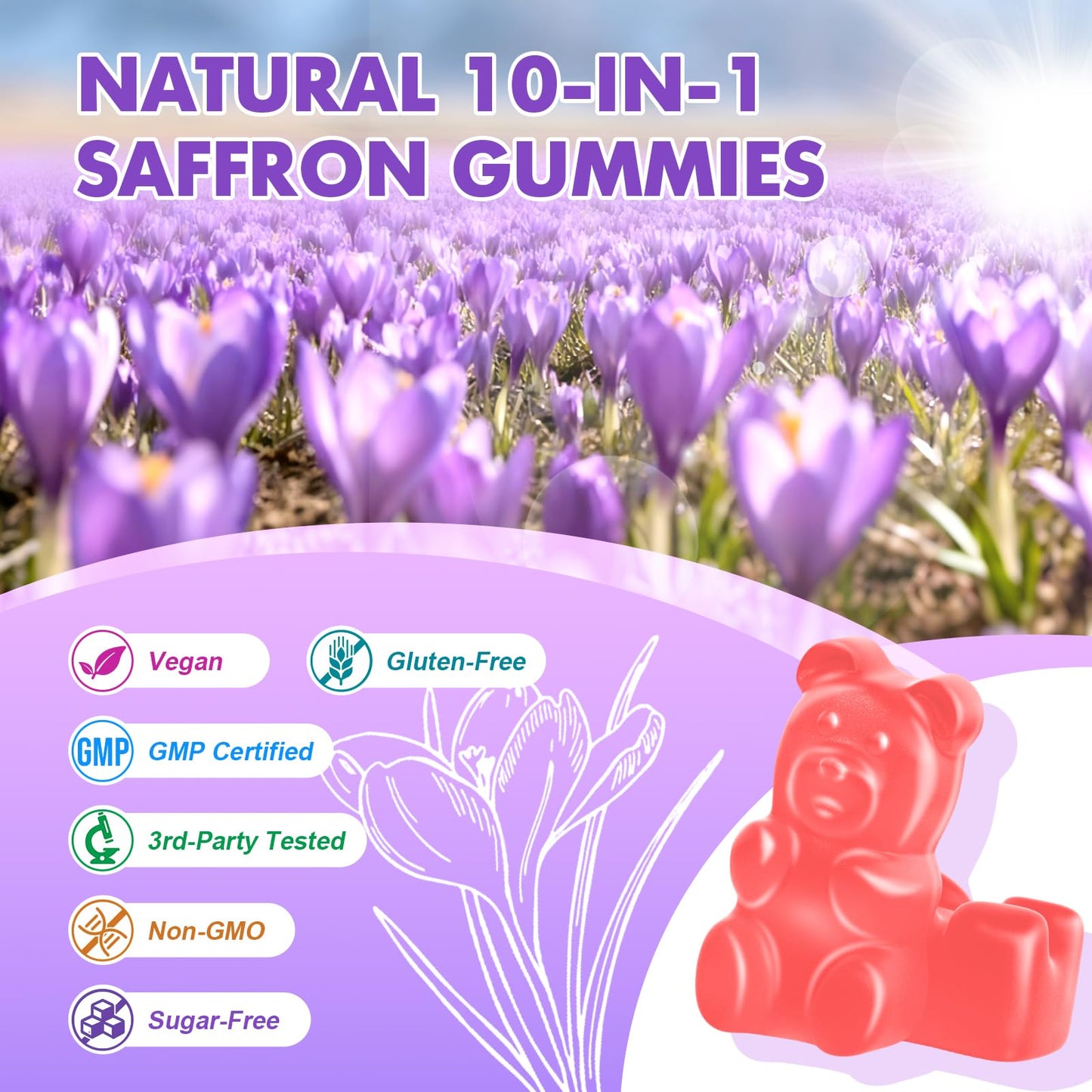 Saajoor Saffron Gummies 60 Gummies