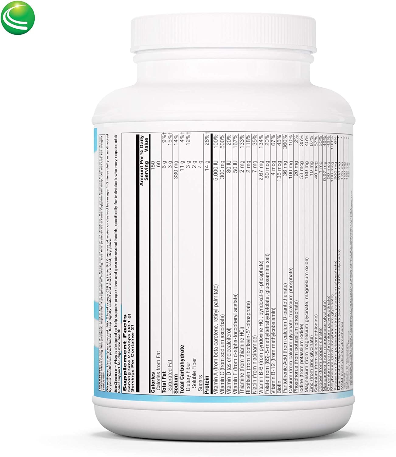 Nutra BioGenesis BioCleanse Plus Powder, 28 Servings