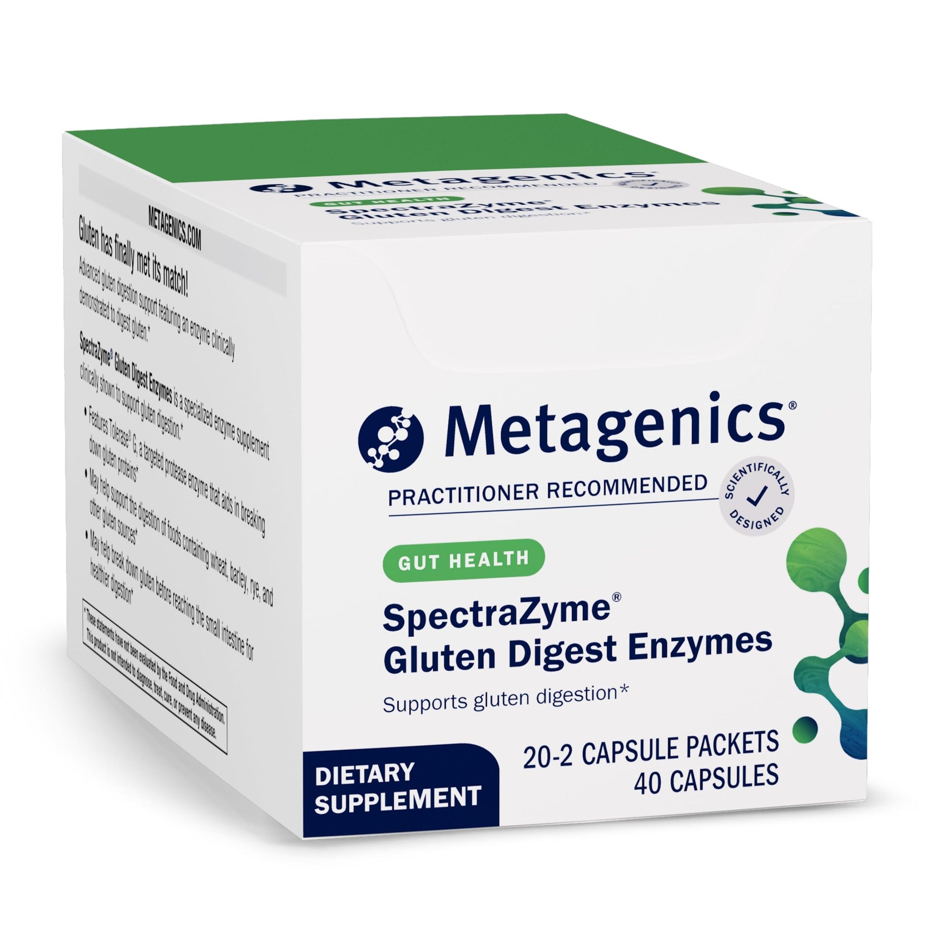 Metagenics SpectraZyme Gluten Digest Enzymes Capsules, 40 Count