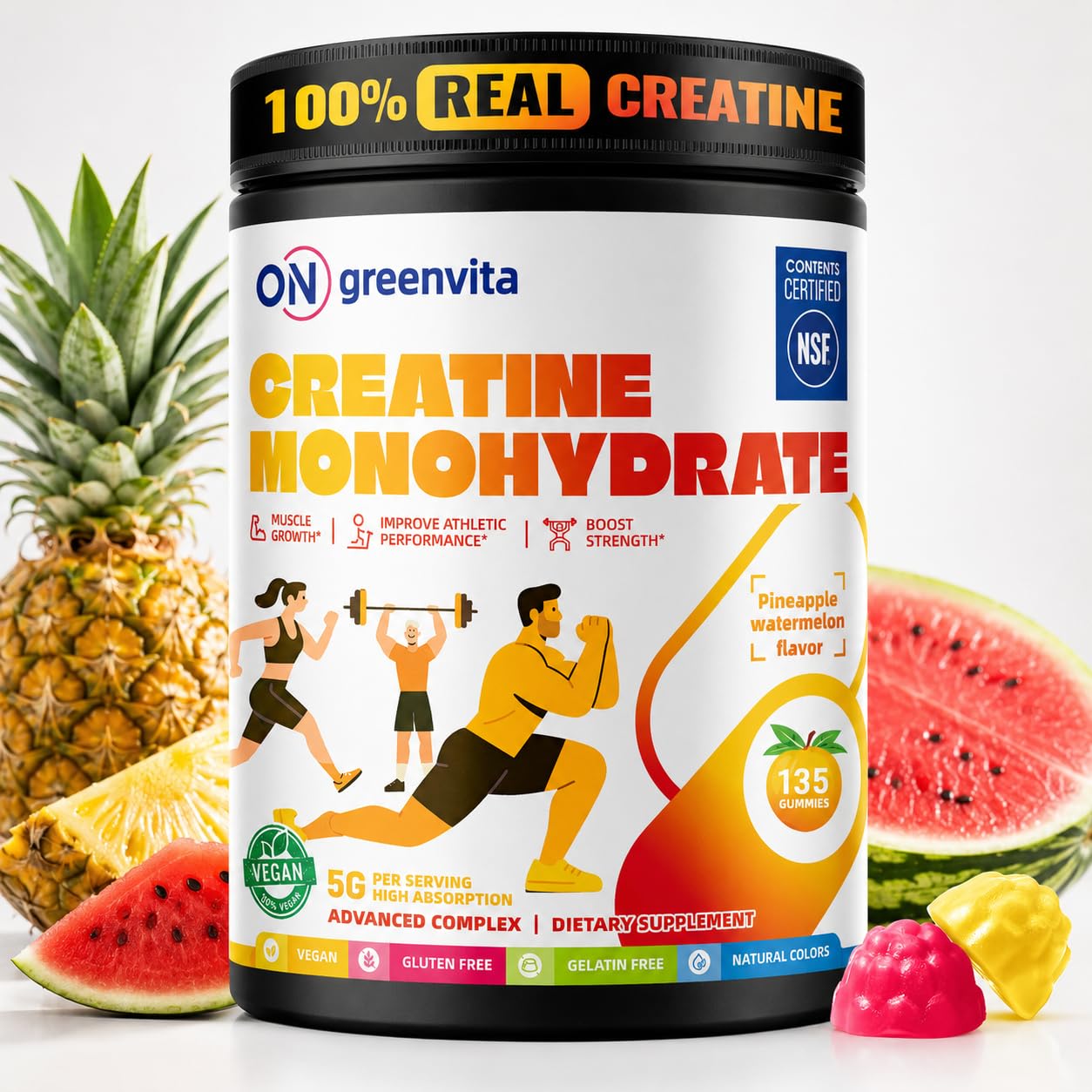 ON GREENVITA NUTRITION Creatine Monohydrate Gummy 135