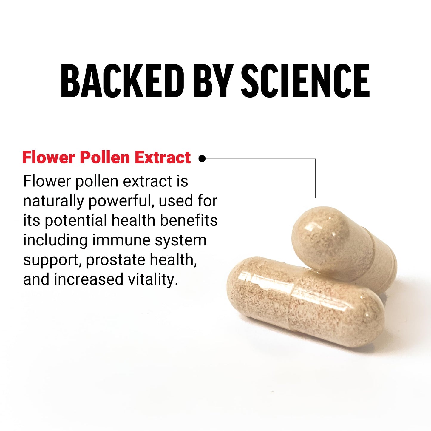 Force Factor Flower Pollen Prostate Support Capsules, 60 Count