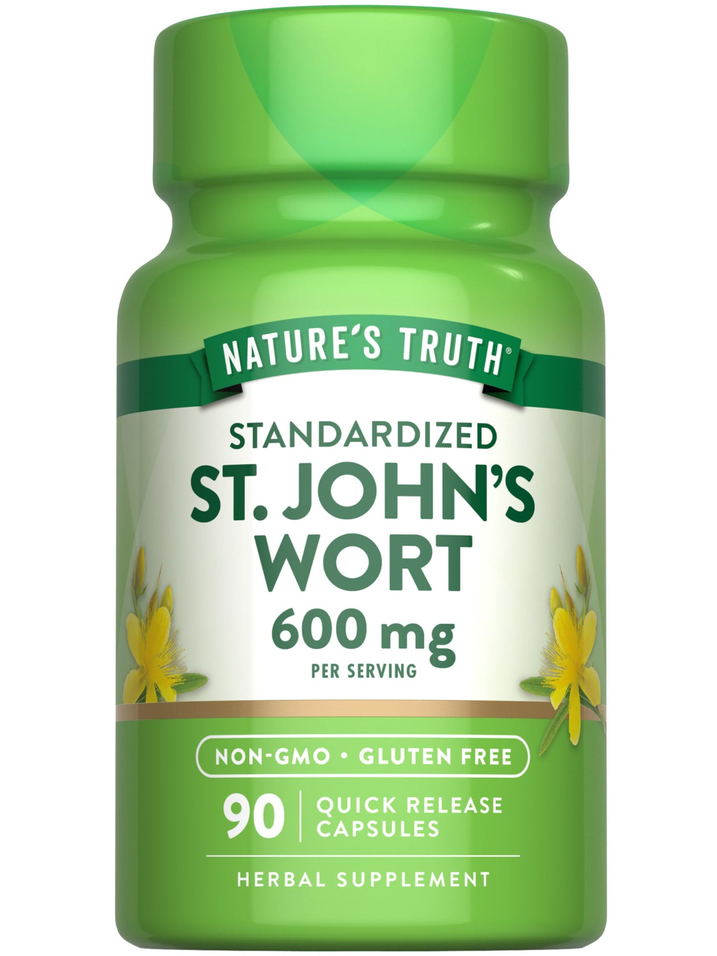 Nature's Truth St Johns Wort 600mg Capsules, 90 Count