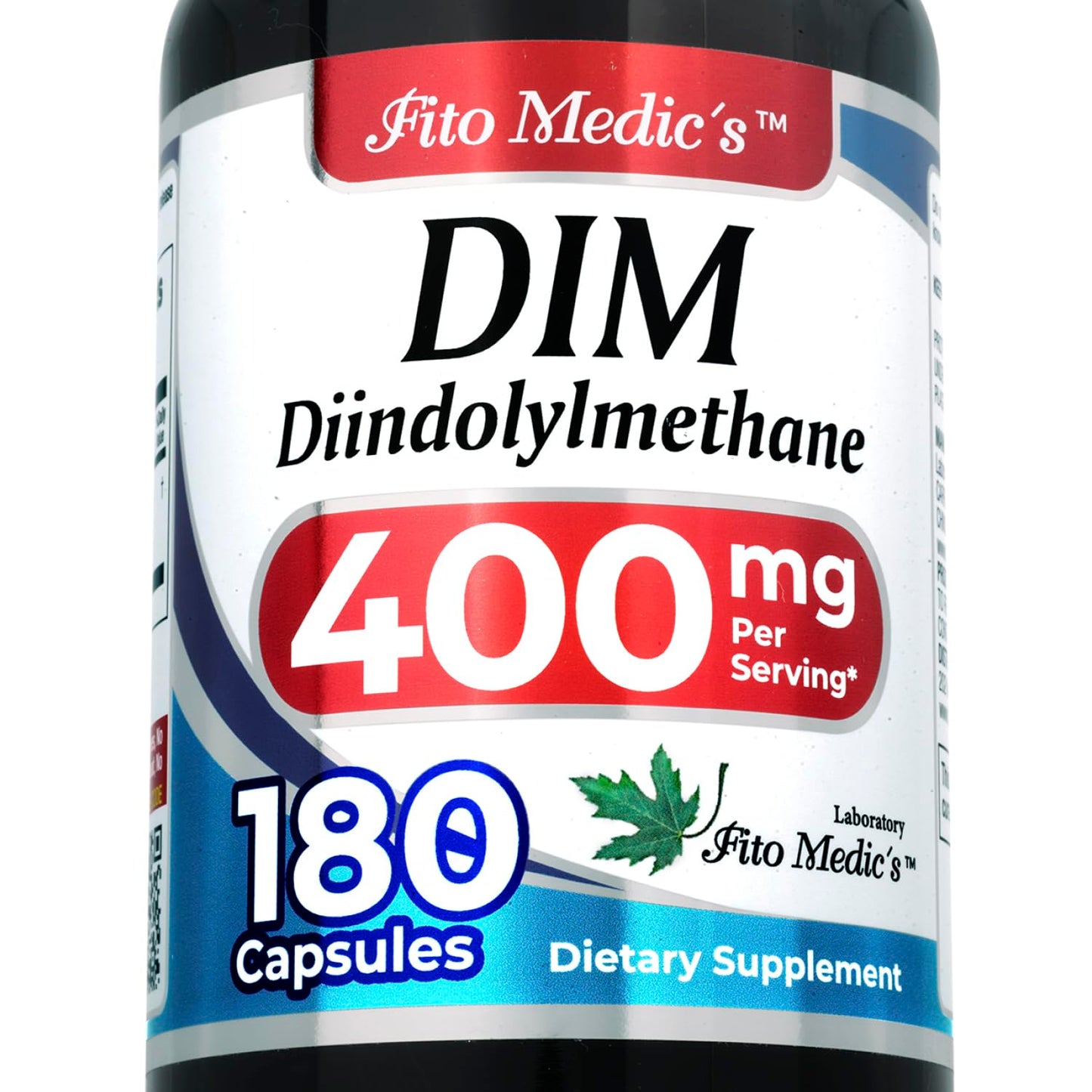 FITO MEDIC'S Diindolylmethane (DIM) Supplement 400 mg Capsule, 180 Count