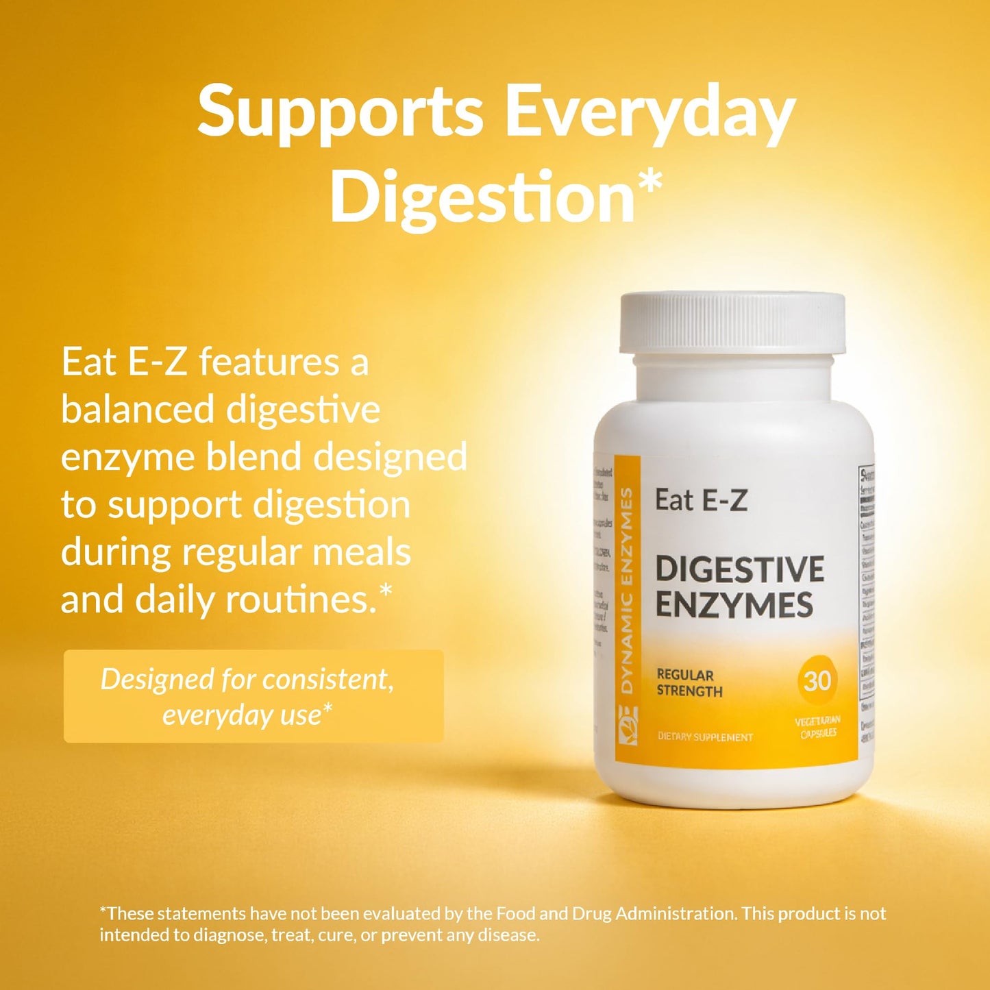 Dynamic Enzymes Eat E-Z Digestive Enzymes 30 Capsules