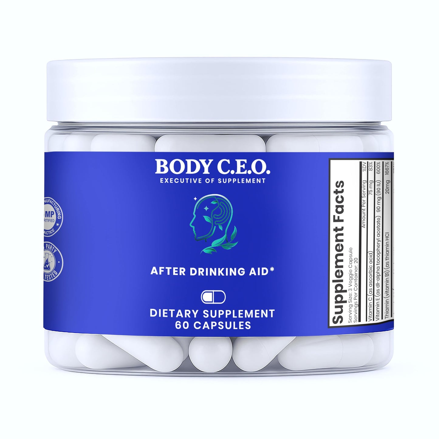 Body C.E.O. After Drinking Aid - 60 Capsules