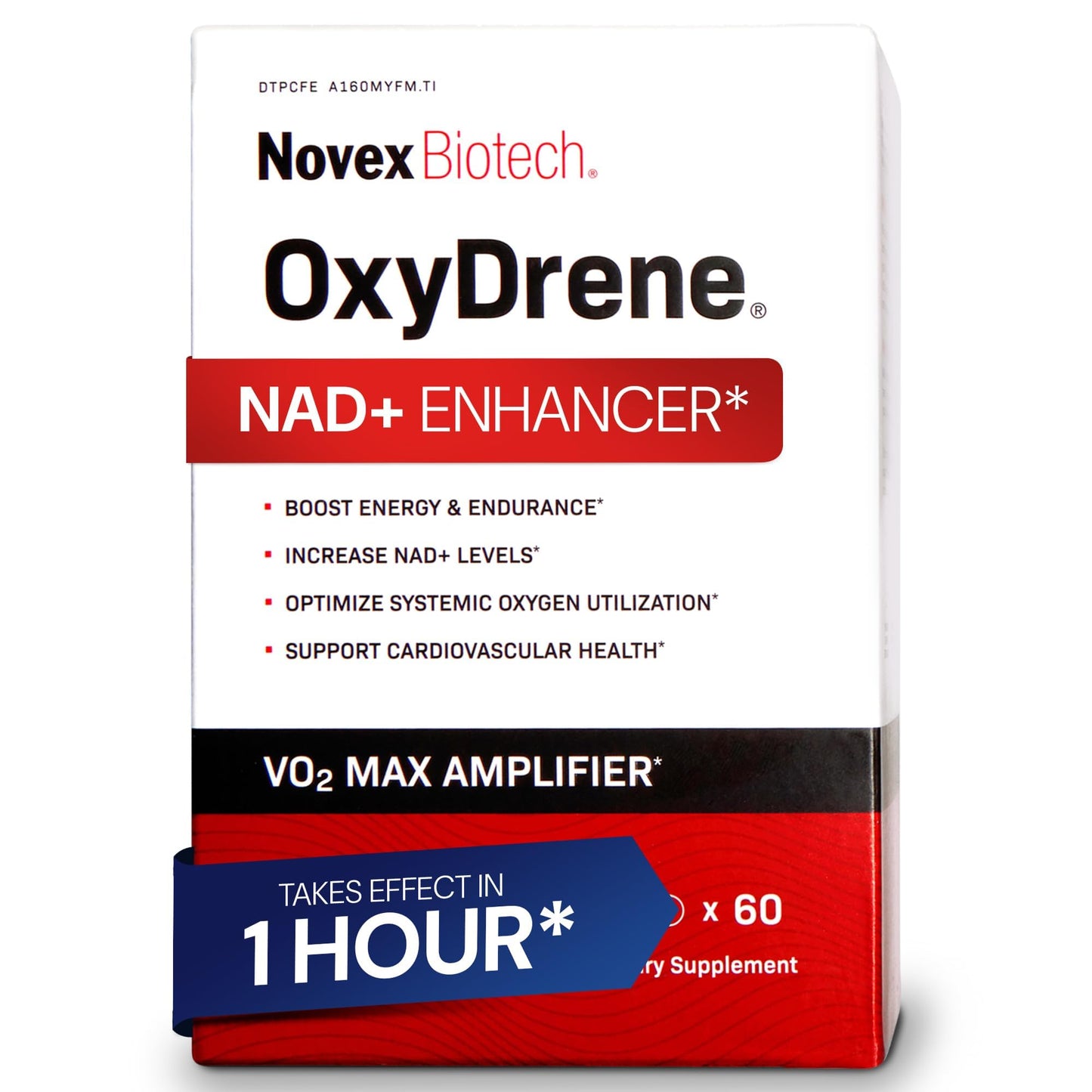 Novex Biotech Oxydrene NAD+ Support Vo2 Max Boost Energy + Endurance Capsules 60