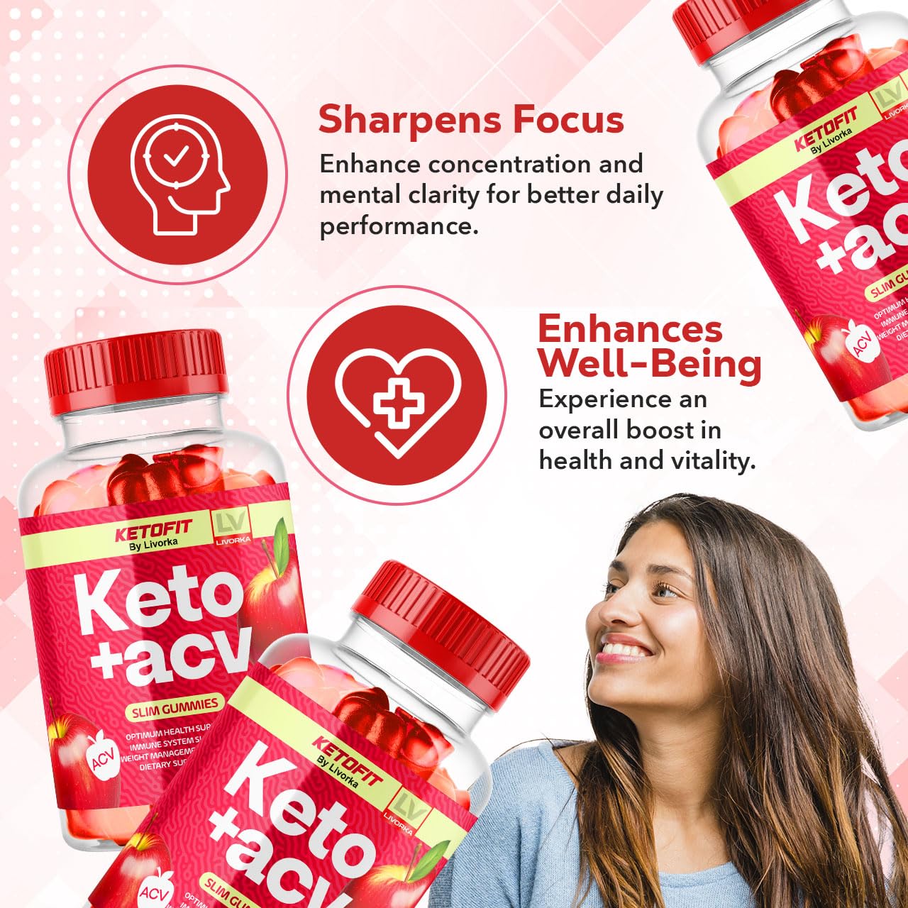 LIVORKA Ketofit ACV Gummies 120 Gummies