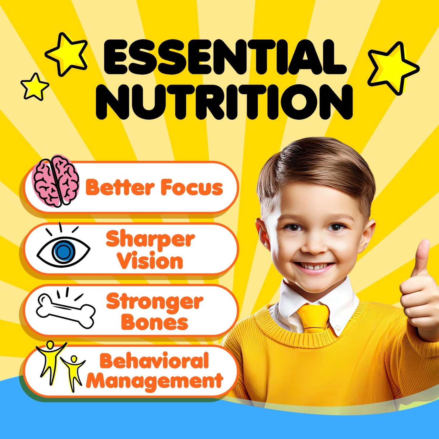LABO Nutrition Kids Chewable rTG Omega-3 380mg DHA Vitamin D3 - Brain Bone 135 Count