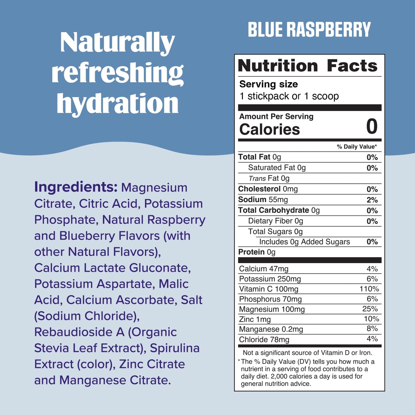 Ultima Replenisher Blue Raspberry Electrolyte Packets Powder, 20 Count