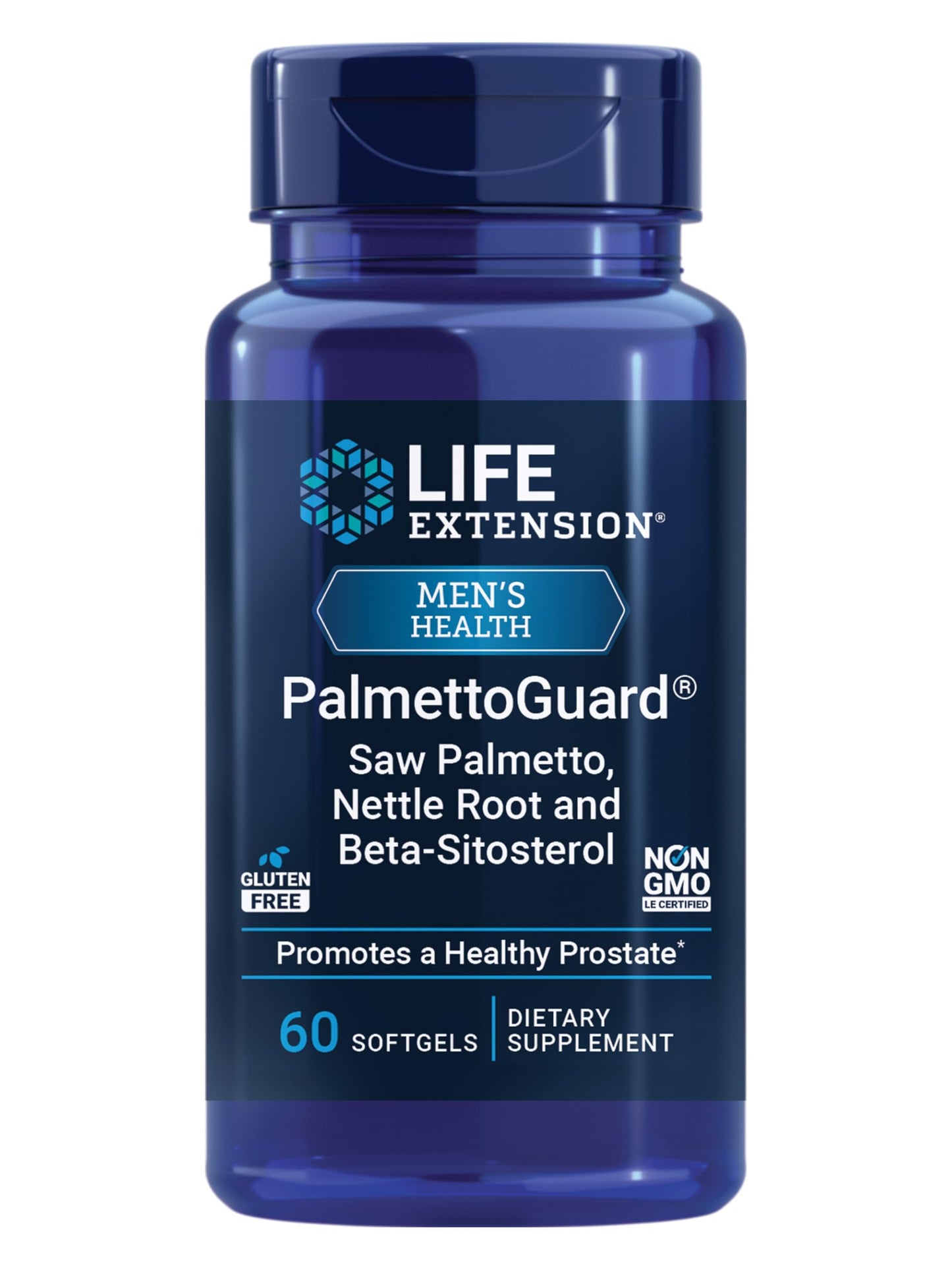 Life Extension PalmettoGuard Saw Palmetto, Nettle Root and Beta-Sitosterol 60 Softgels