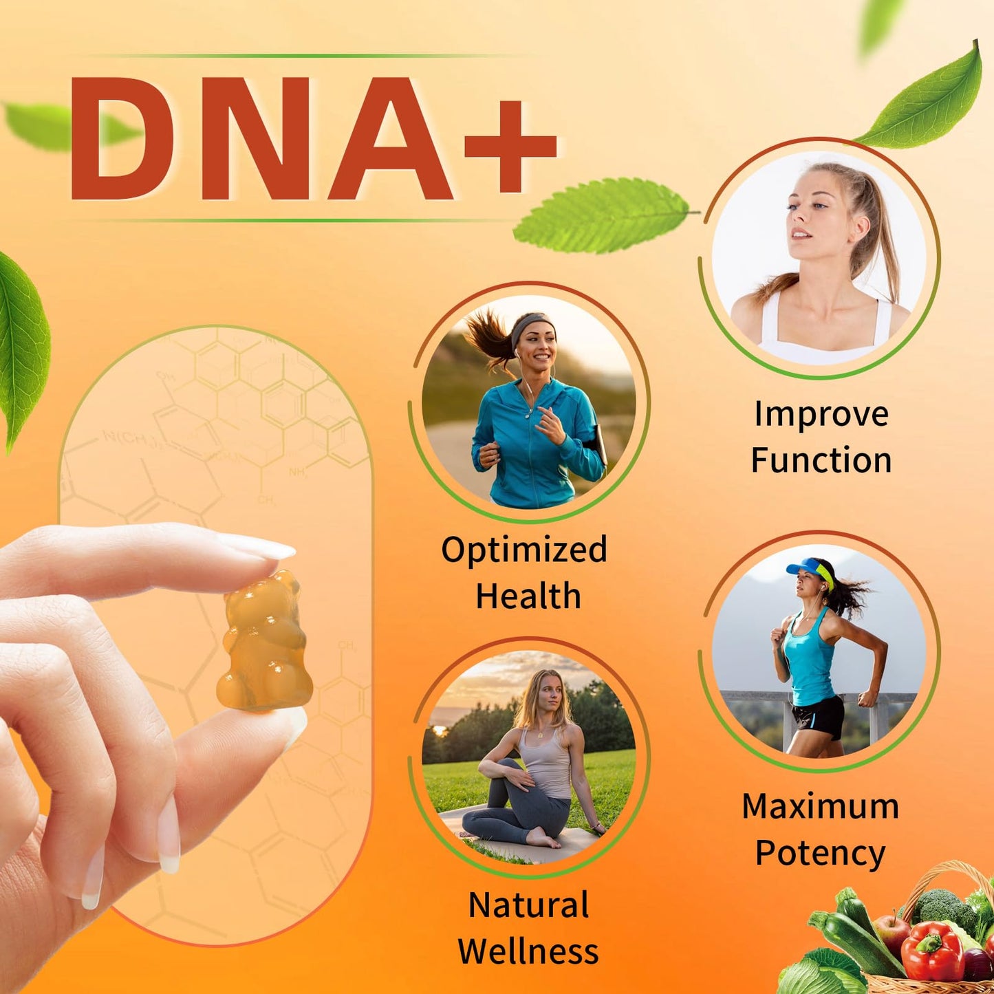HEALOADING NAD+ Gummies NAD Resveratrol Supplement, 60 Gummies
