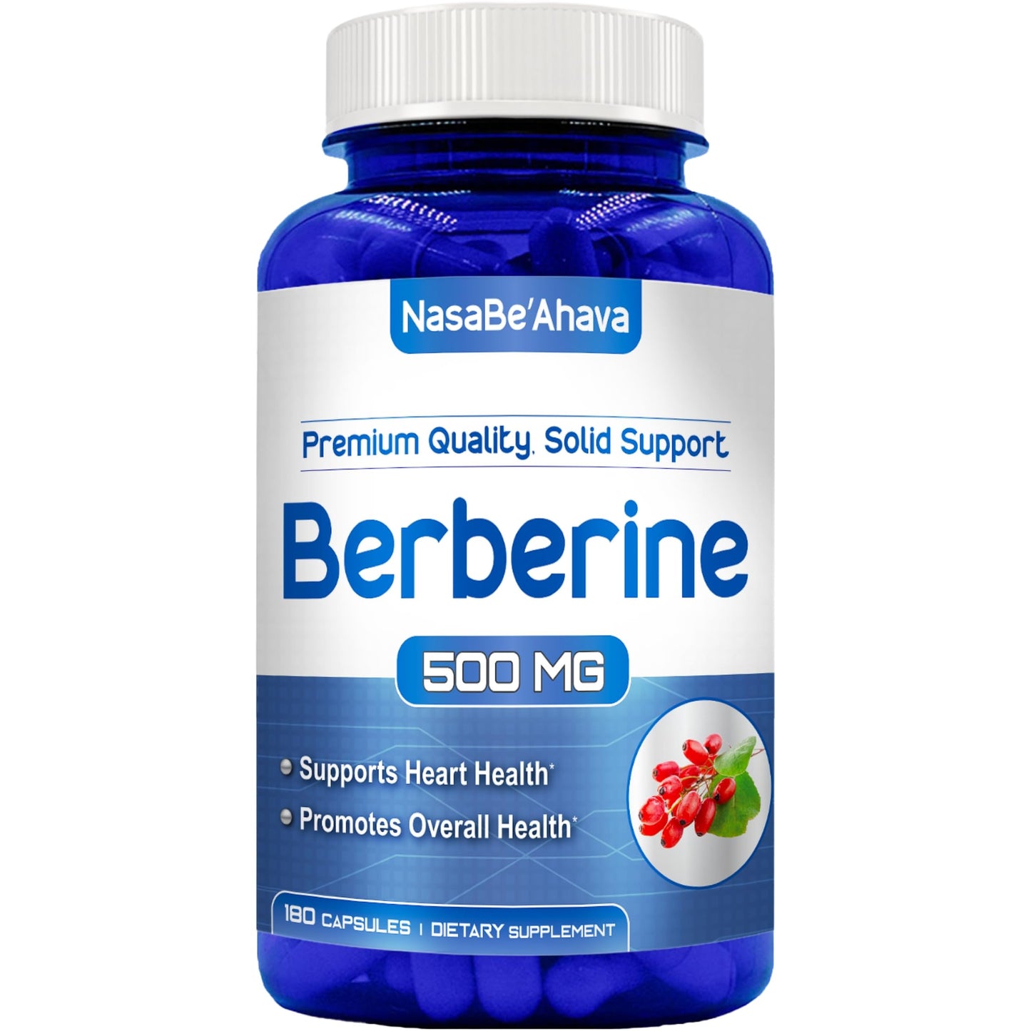 NasaBeahava Berberine 500mg Capsule, 180 Capsules