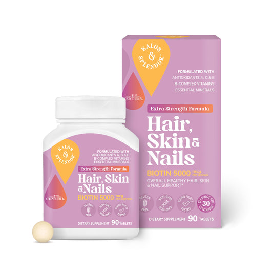 Kalos and Splendor 21st Century Hair, Skin and Nails Tablets, 90 Count