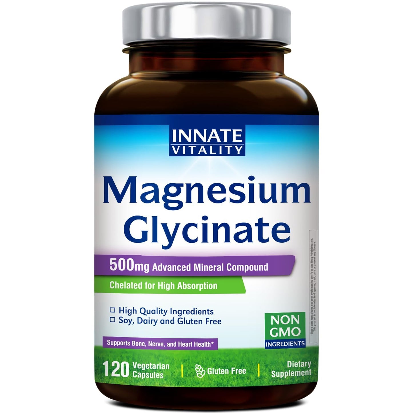 Innate Vitality Magnesium Glycinate 500mg Capsule, 120 Capsules