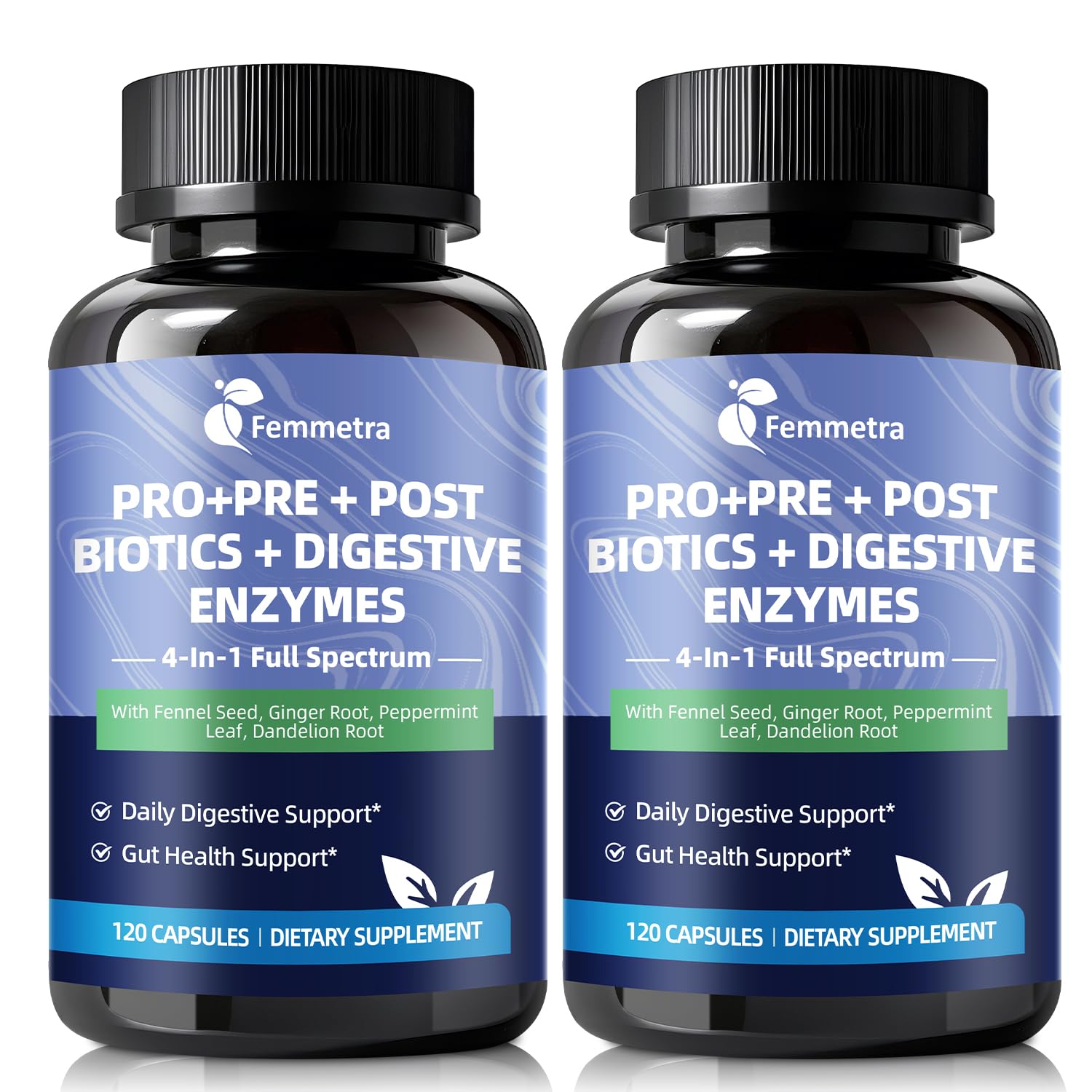 Femmetra Ultra Probiotics for Women and Men, 120 Capsules