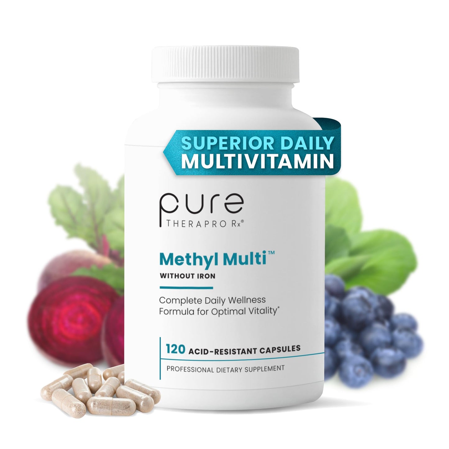 Pure Therapro Rx Methyl Multi Without Iron Multivitamin Capsules 120