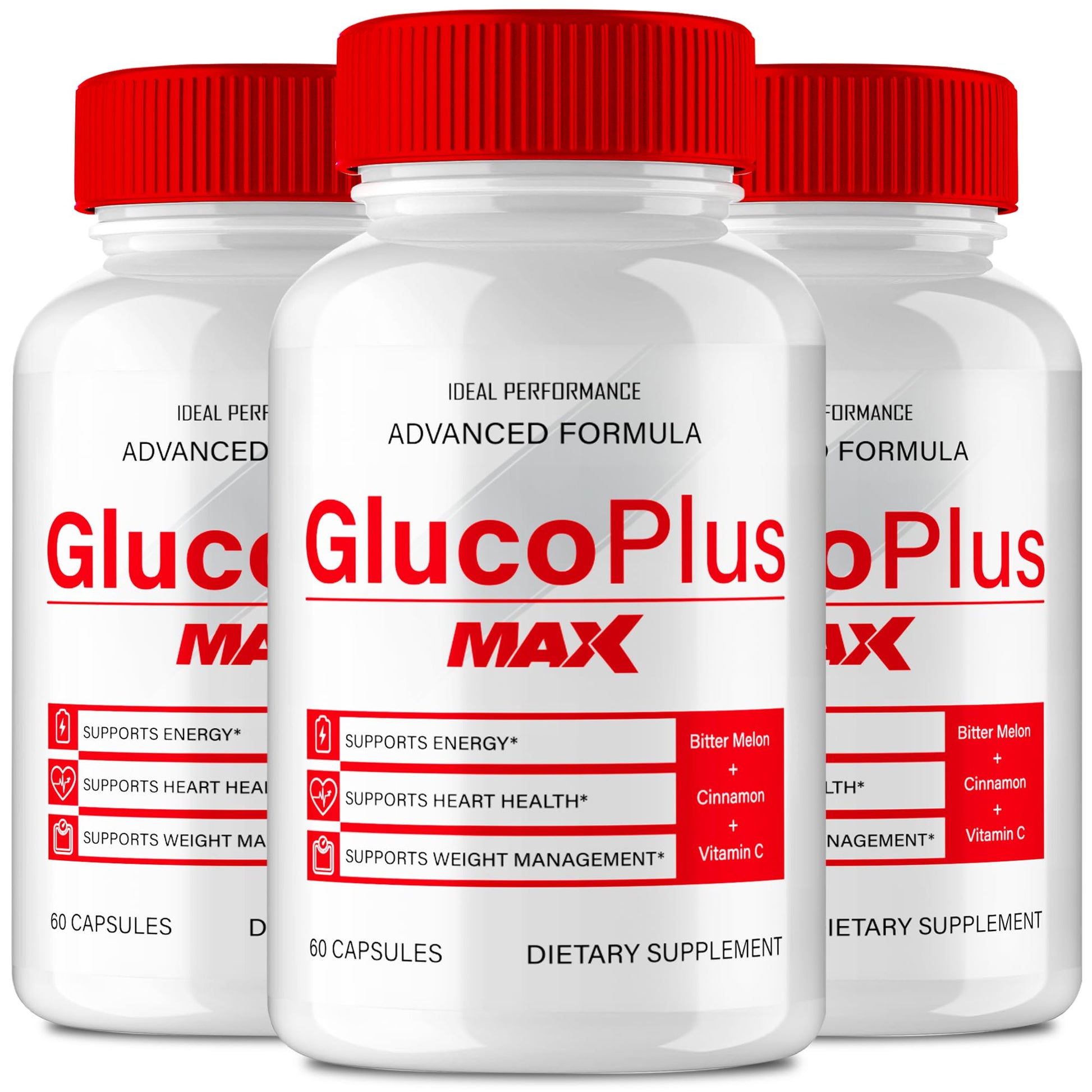 IDEAL PERFORMANCE Gluco Plus Max Advanced Blood Optimizer Formula, 180 Capsules