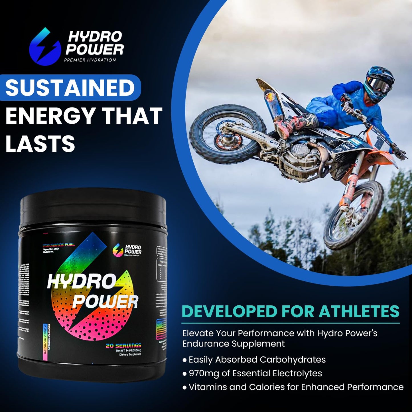 Hydro Power Endurance Fuel High Carb Supplement Powder 33.37