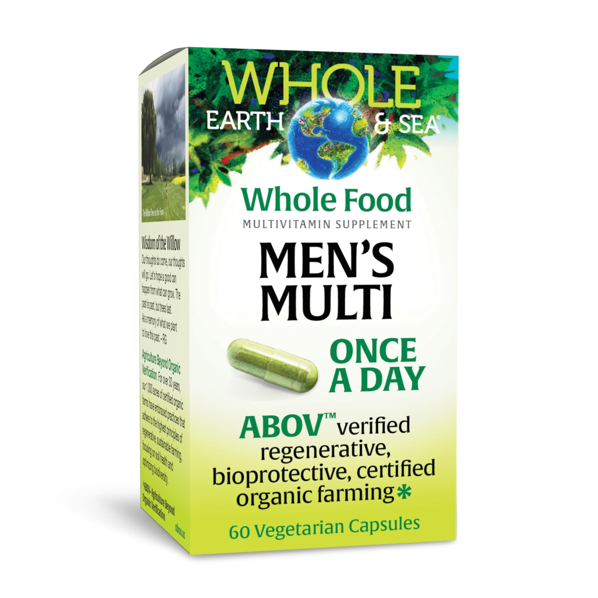 Natural Factors Whole Earth & Sea Men's Once A Day Multivitamin & Mineral Capsules, 60 Capsules