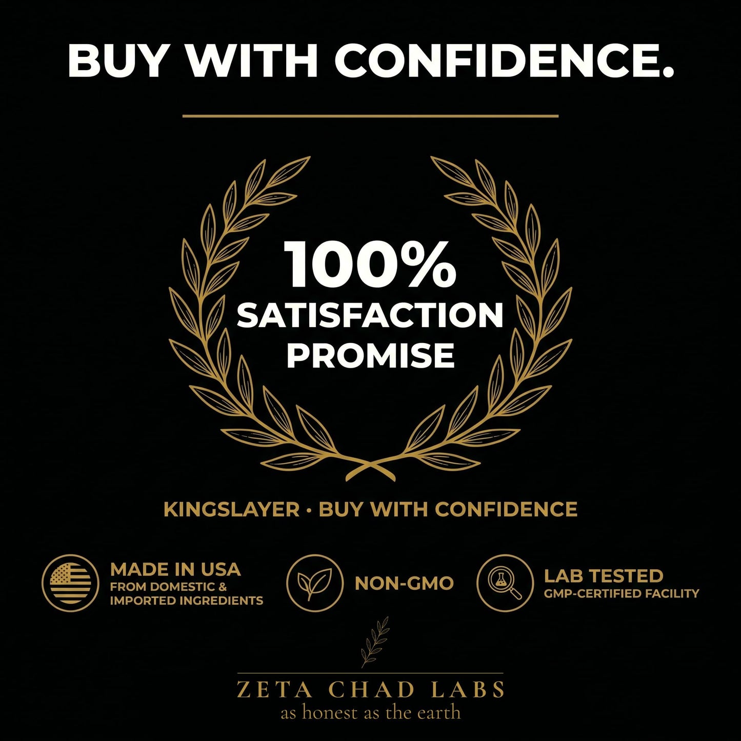 Zeta Chad Labs Kingslayer 7-in-1 Testosterone Booster Capsule 90 Count