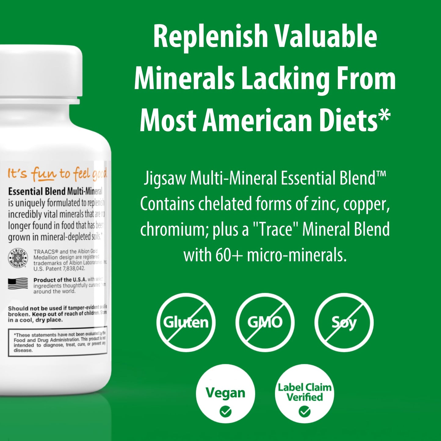 Jigsaw Health Multi-Mineral Essential Blend Capsule, 90 Count
