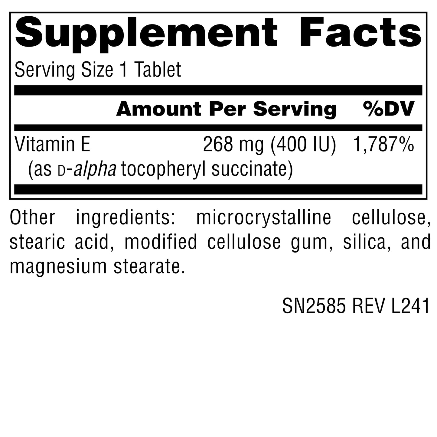 Source Naturals Vitamin E Non-GMO Antioxidant Support 400 IU, 60 Tablets