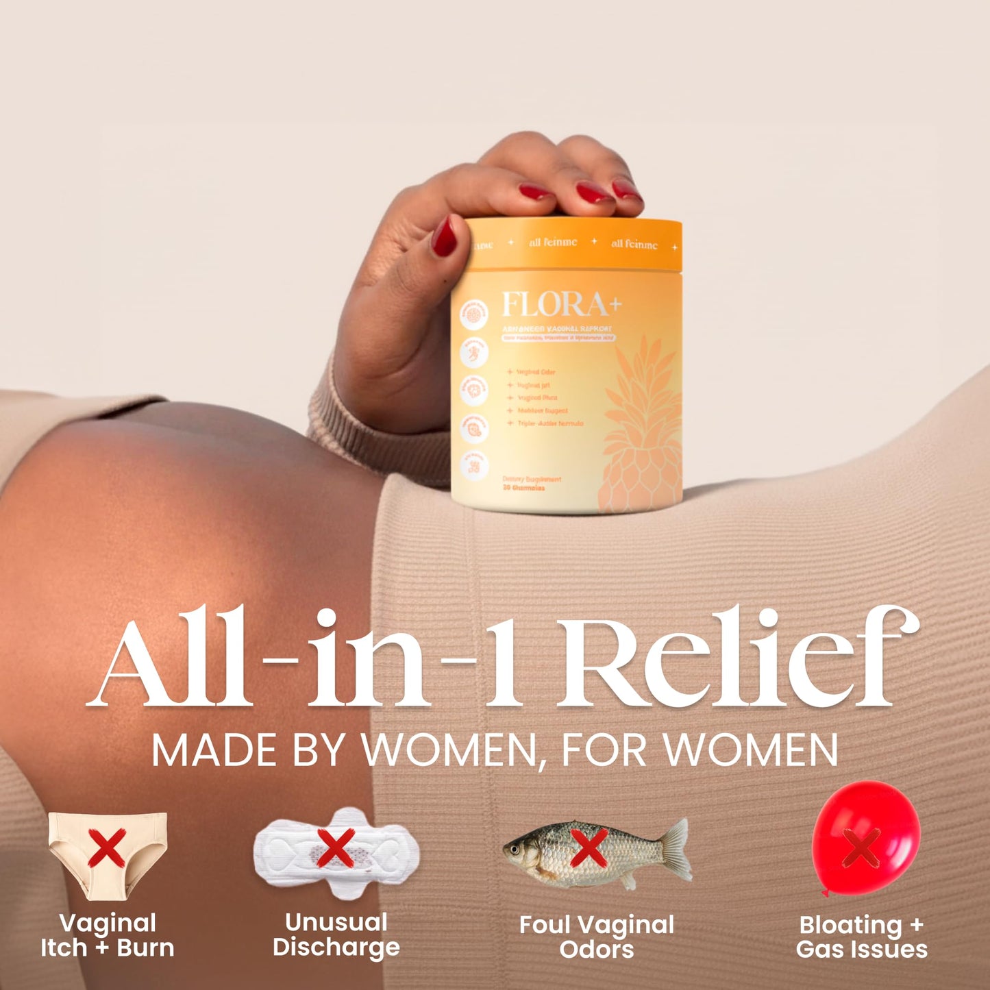 ALLFEMME Flora+ Women’s Vaginal Probiotic Gummies 1 Count