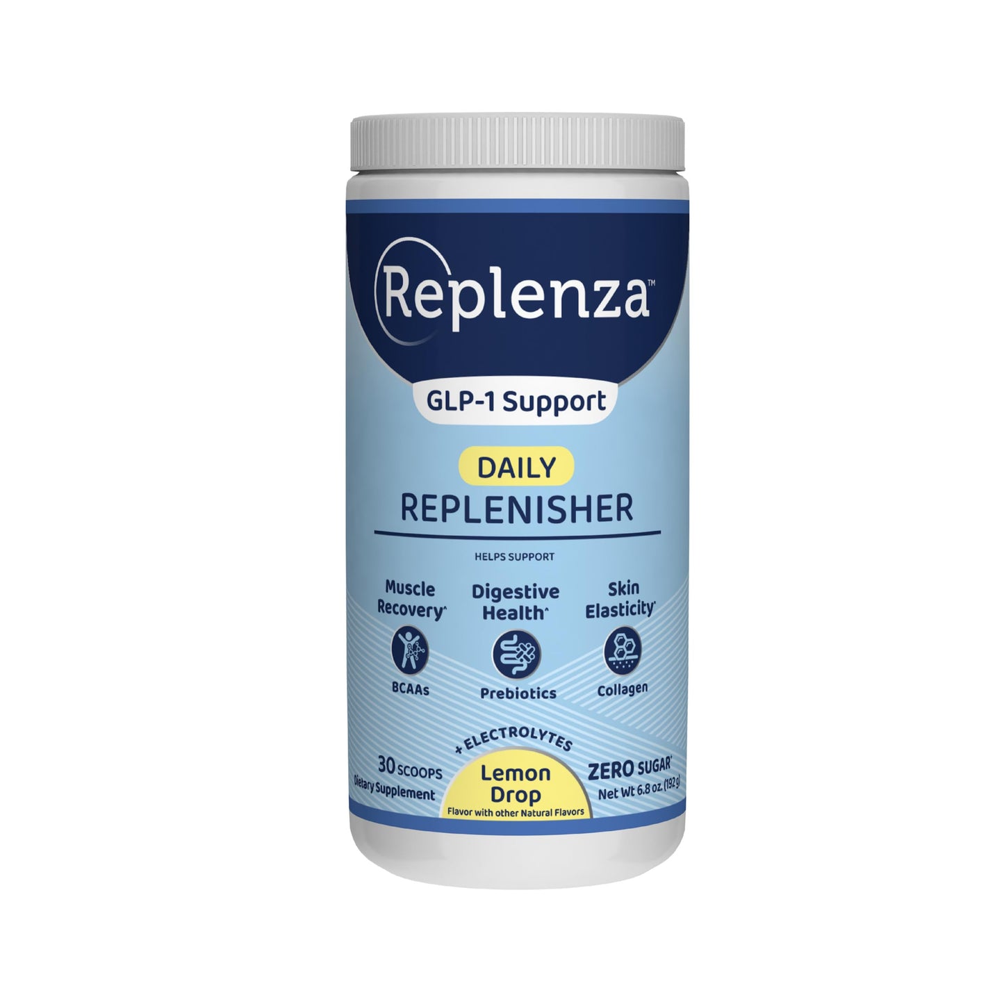 Replenza Daily Replenisher GLP-1 Nutritional Support Powder, 30 Scoops