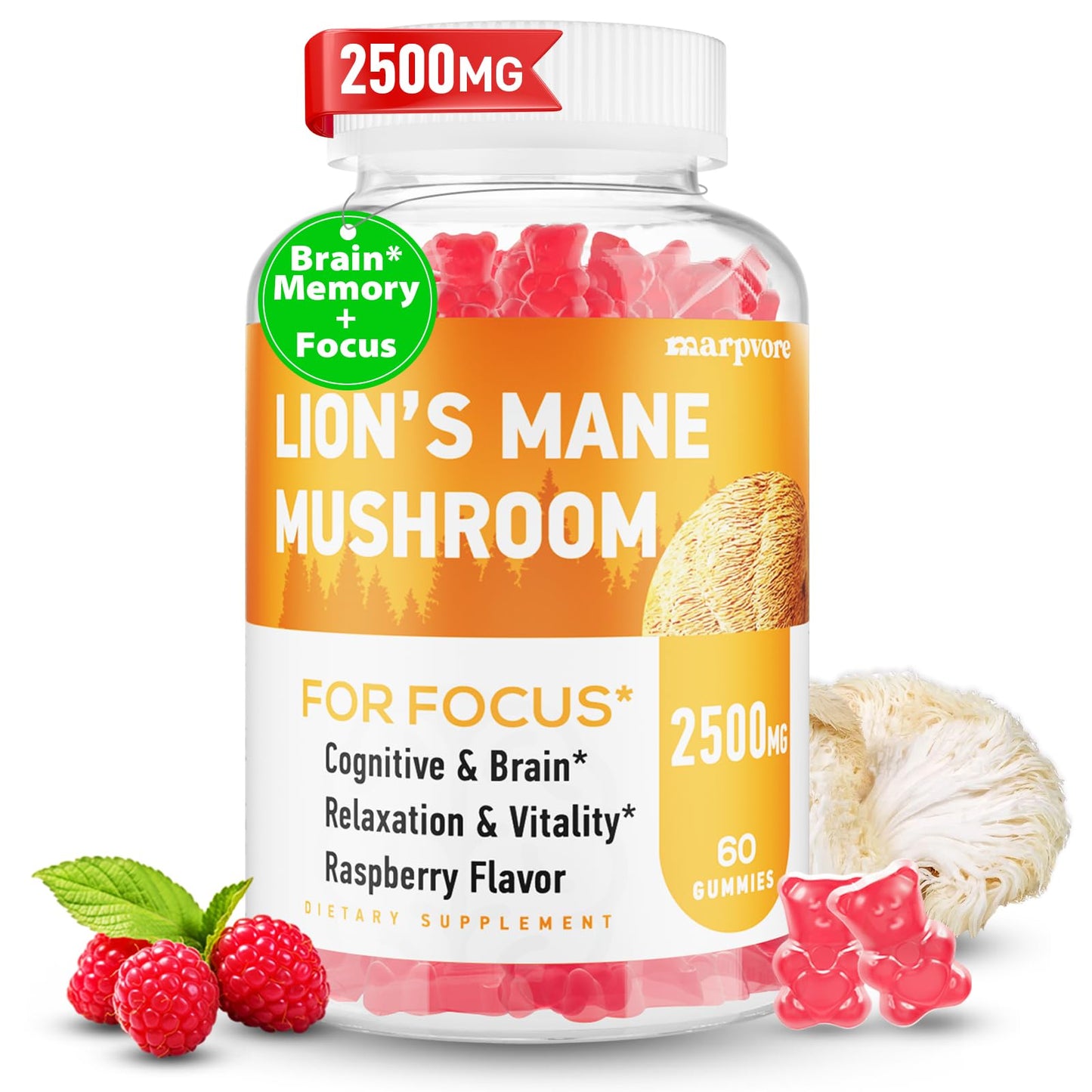 Marpvore Lions Mane Gummies Gummy 60 Count