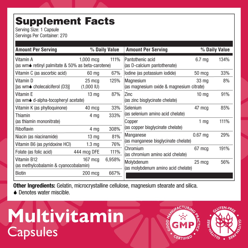 Celebrate Bariatric Supplements Bariatric Multivitamin Capsules 270