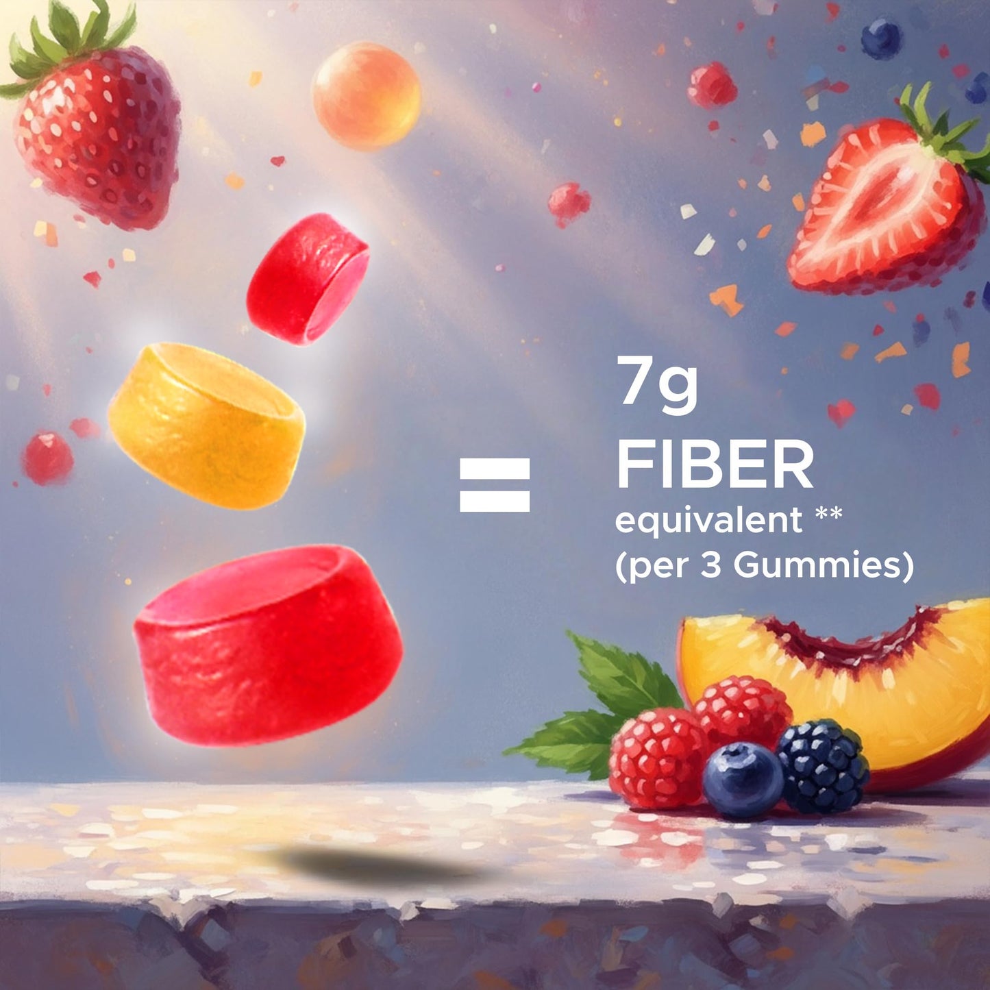 Vitamatic Prebiotic Fiber Gummies for Adults, 240 Gummies