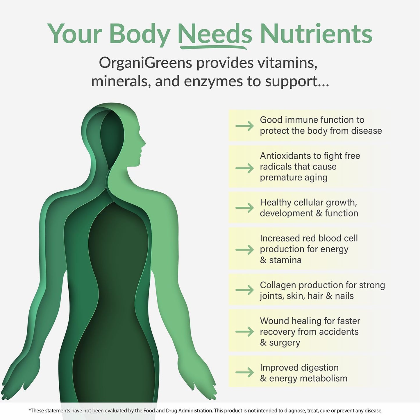 Organixx OrganiGreens Superfood Powder, 10oz