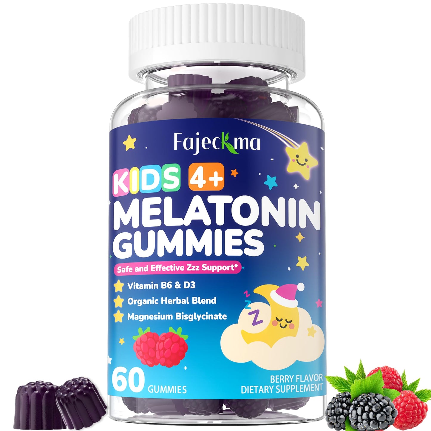 Fajeckma Melatonin Gummies for Kids Gummy 60 Count