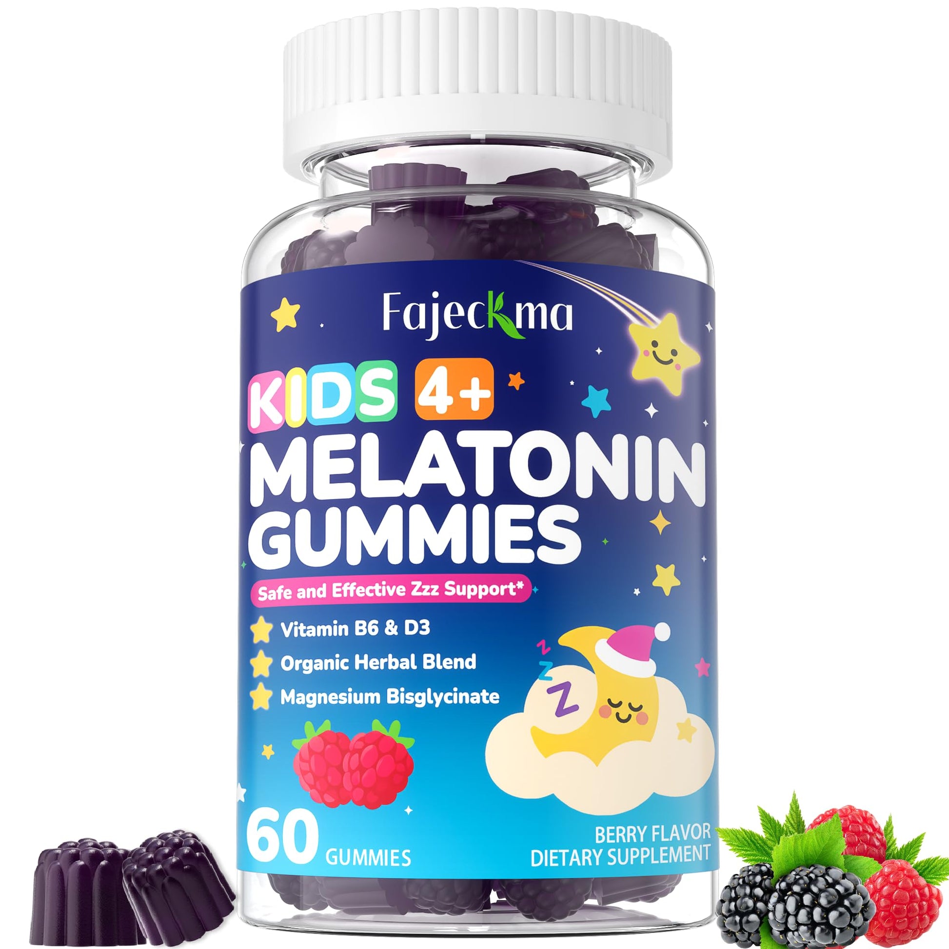 Fajeckma Melatonin Gummies for Kids Gummy 60 Count