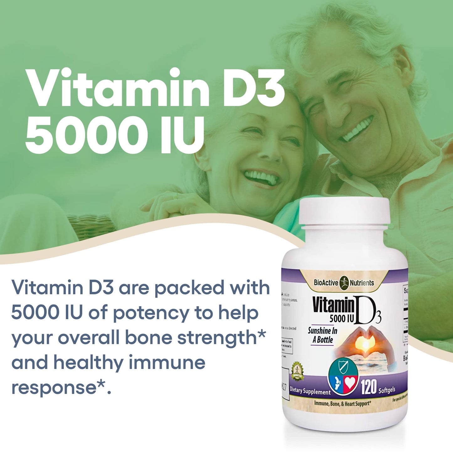 BIOACTIVE NUTRIENTS Vitamin D3 5000 IU Softgel, 120 Softgels