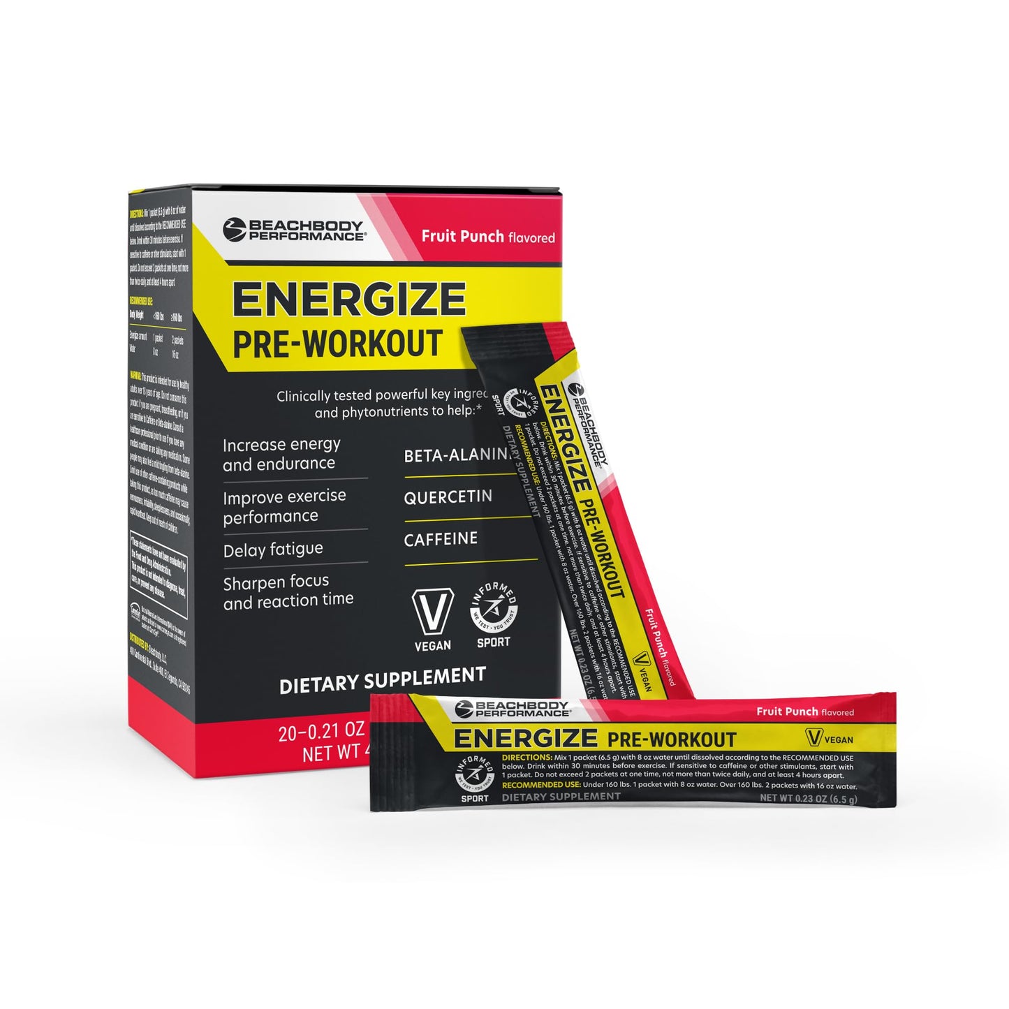 BODi Energize Pre Workout Powder 20 Servings