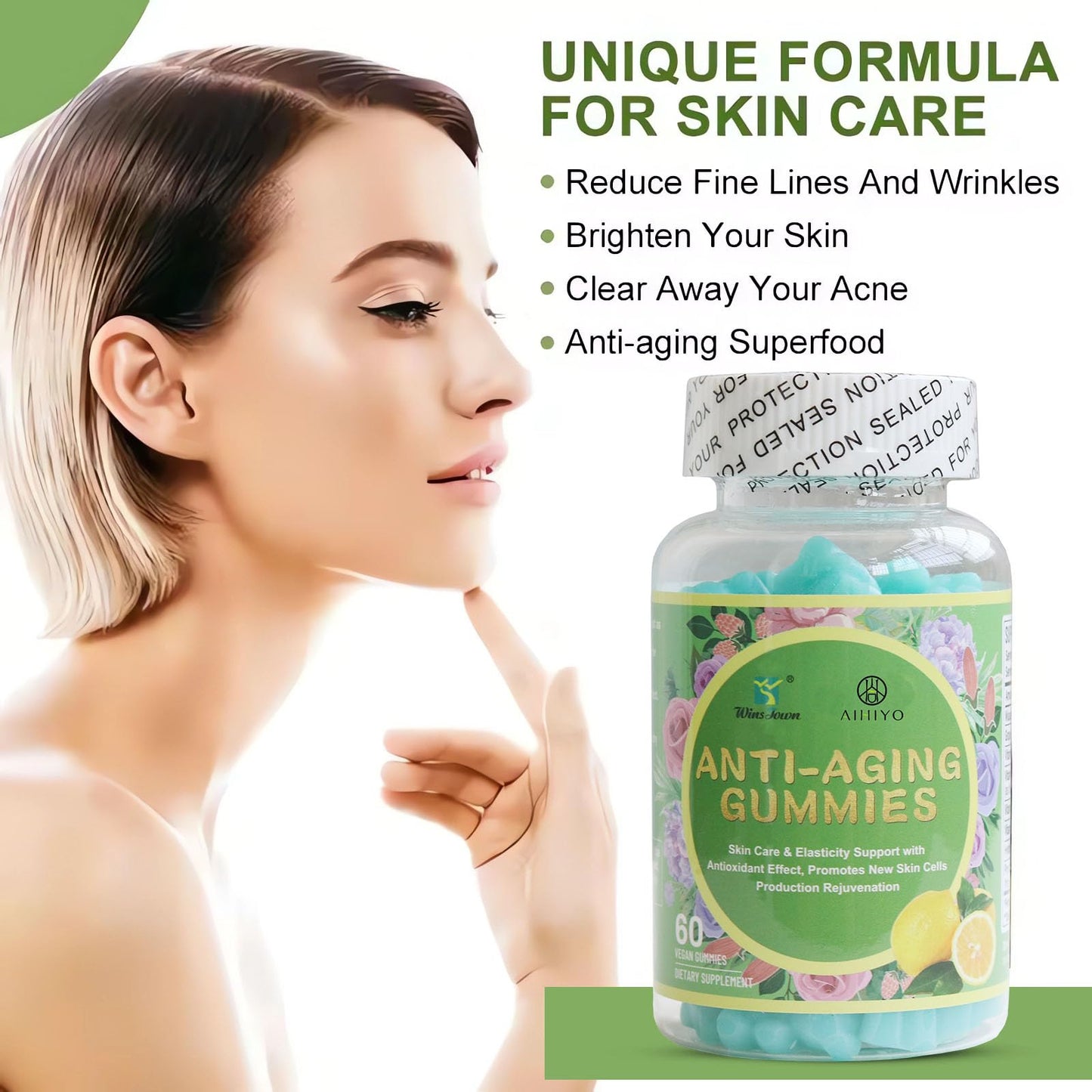 AIHIYO Anti-Aging Gummies Gummy, 60 Count