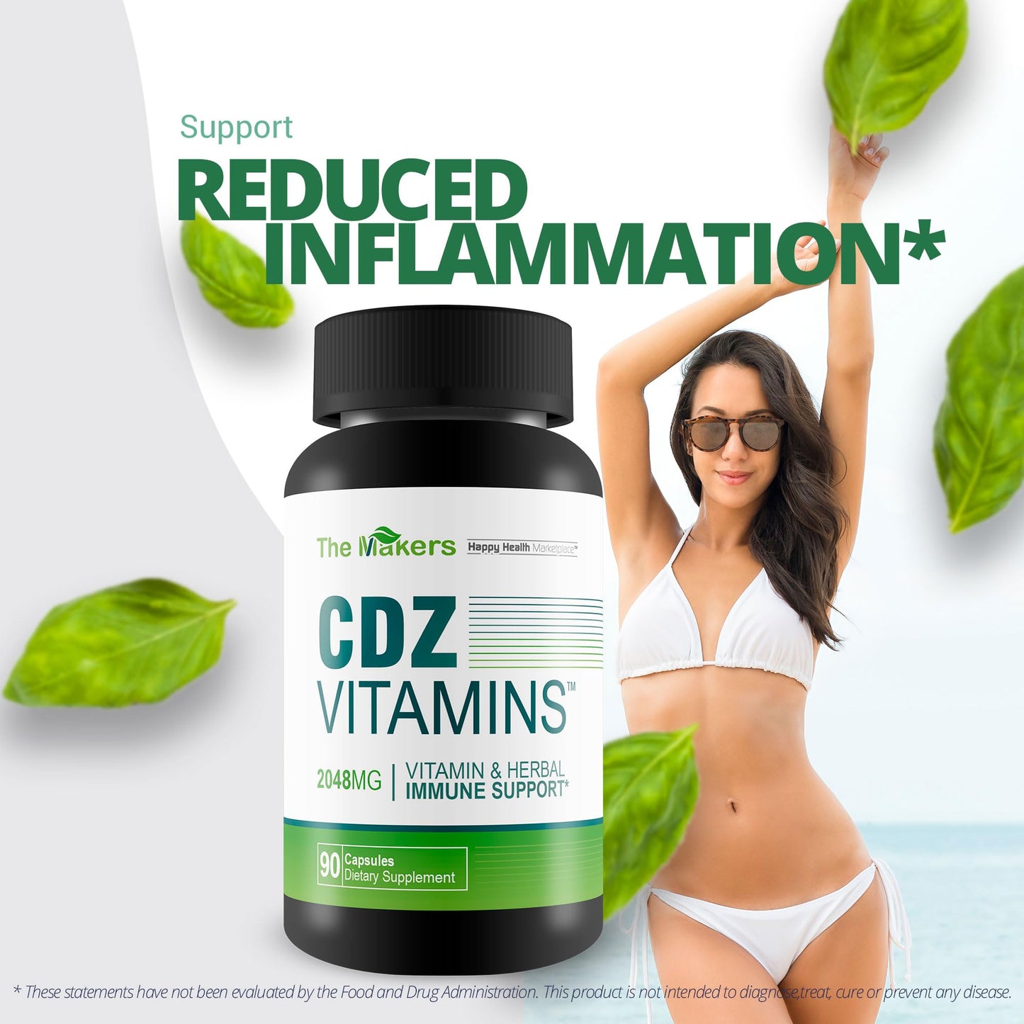 Happy Health Marketplace CDZ Vitamins Capsules 90 Count