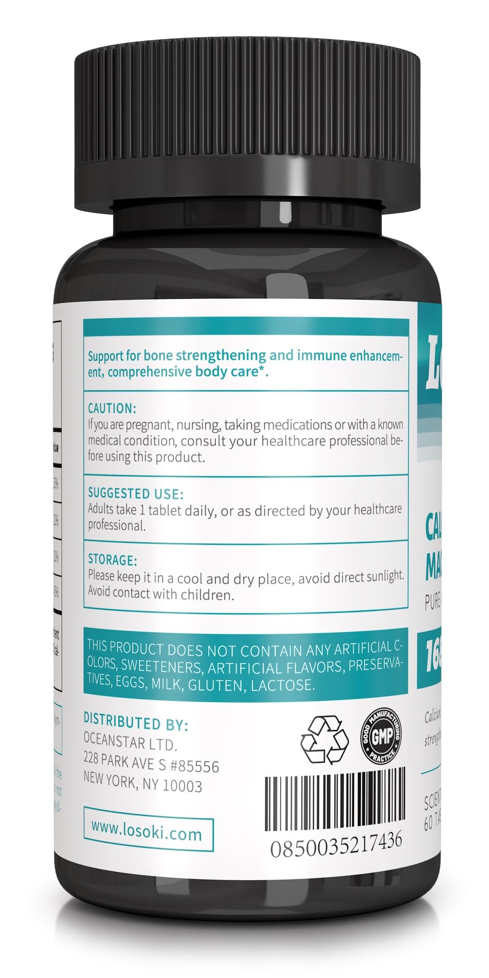 Losoki Calcium Magnesium Zinc Supplement Tablet 60 Tablets