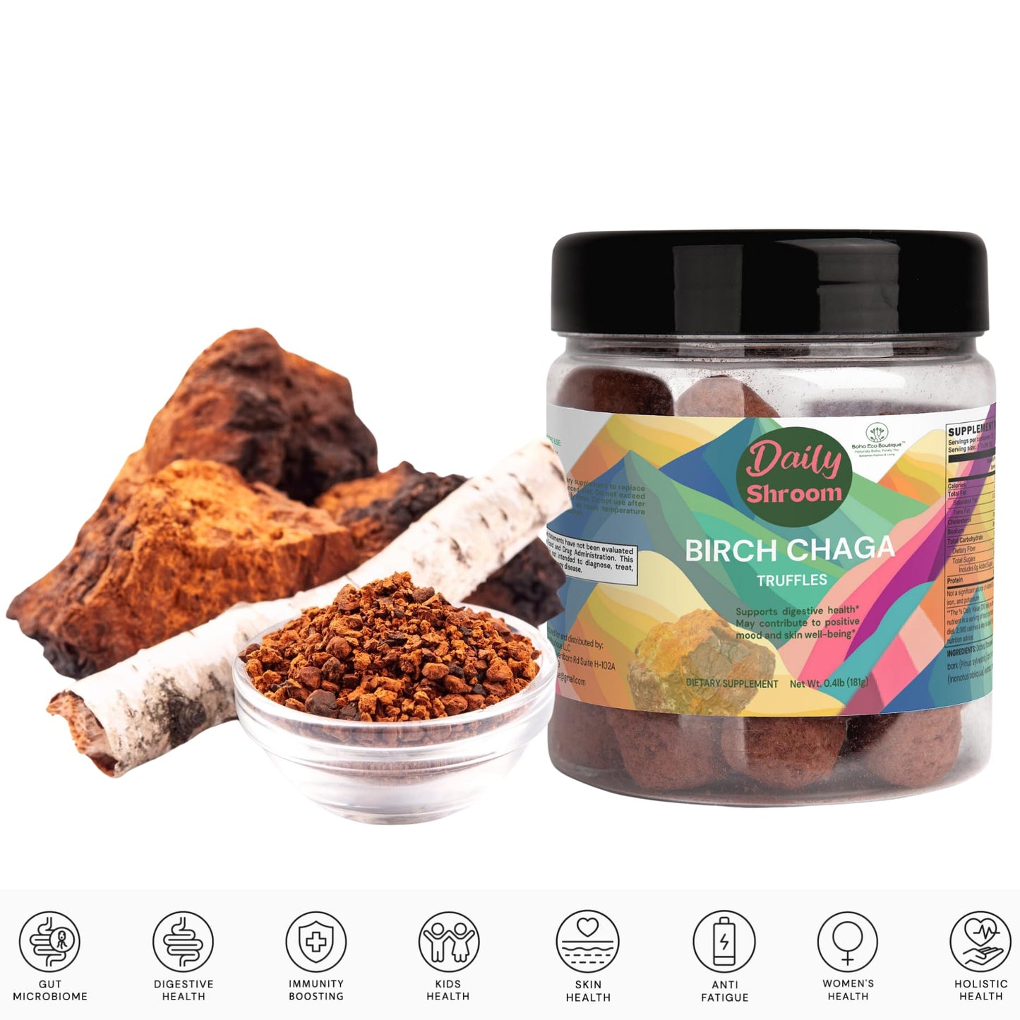Generic Daily Shroom Birch Chaga Truffles Gummy 30 Count