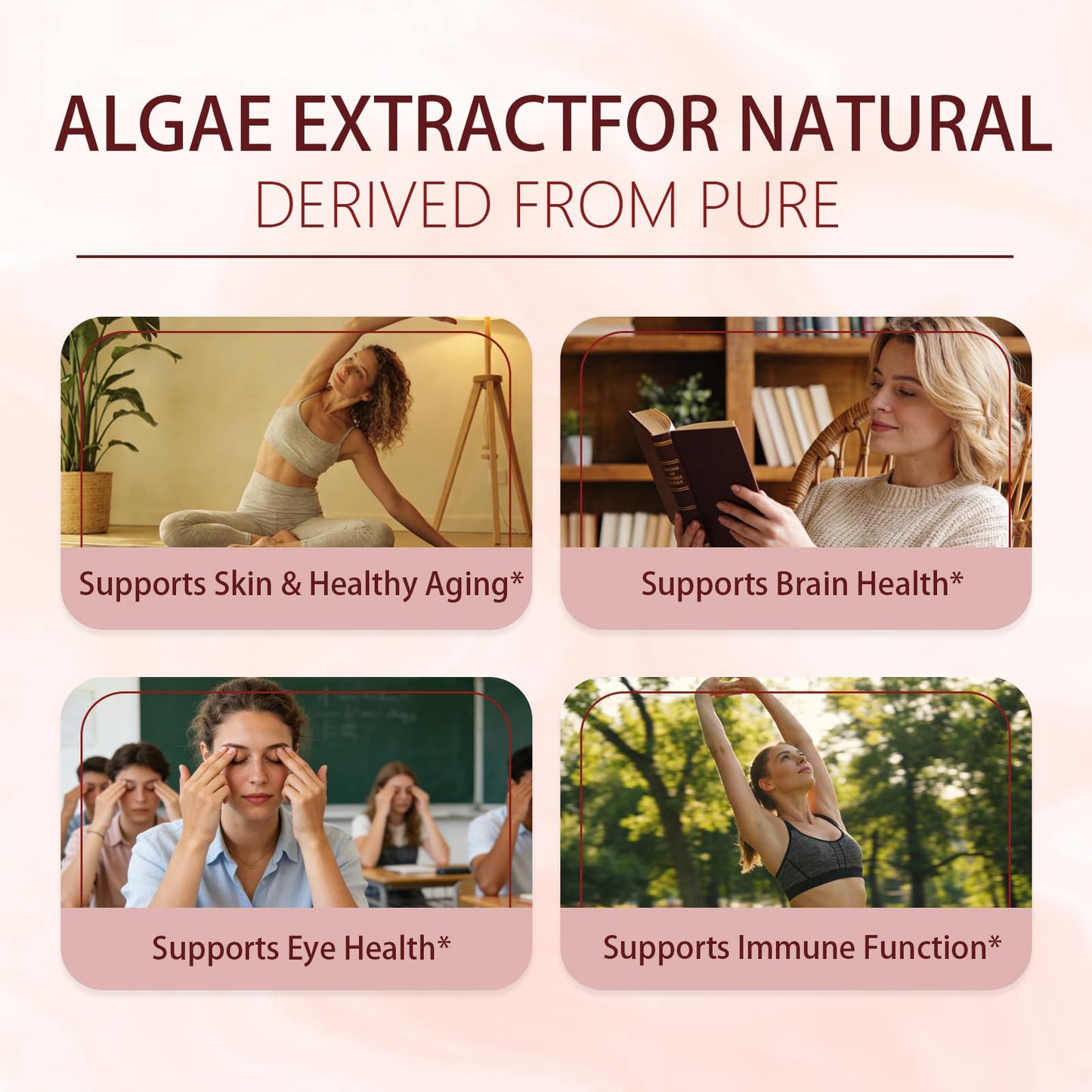 ZERIA Astaxanthin 12mg, Natural Microalgae Antioxidant for Eye, Skin & Immune Support Softgel, 150 Softgels