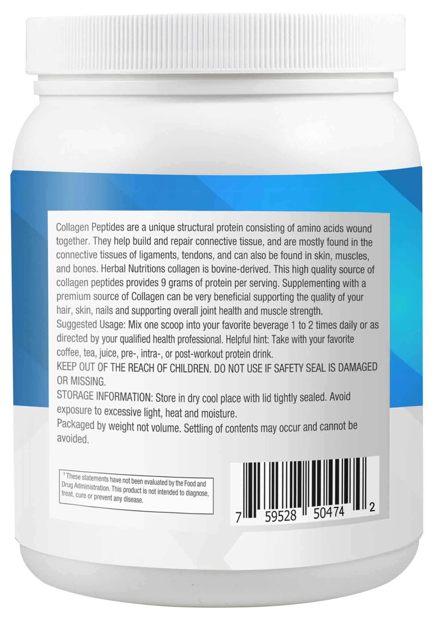 Herbal Nutrition Collagen Peptides Powder 32 Servings